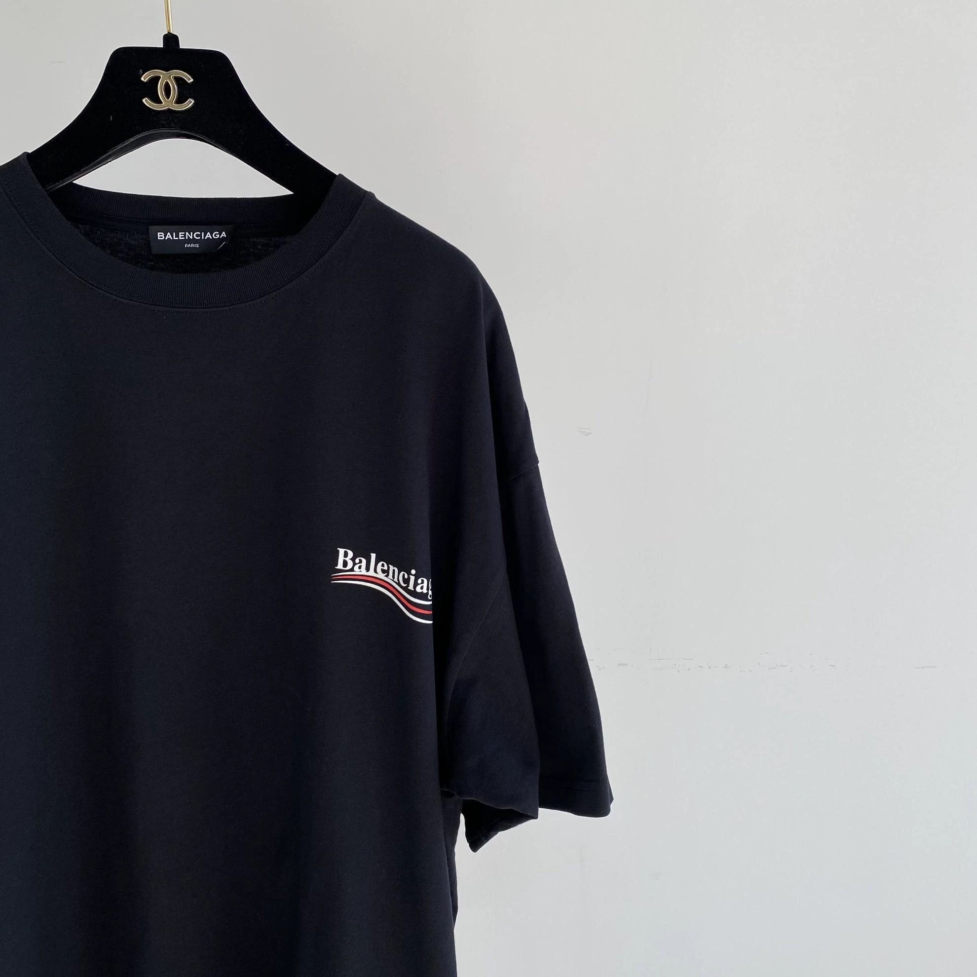 Balenciaga Balenciaga Logo Black T-Shirt M Size Size US M / EU 48-50 / 2 - 3 Thumbnail