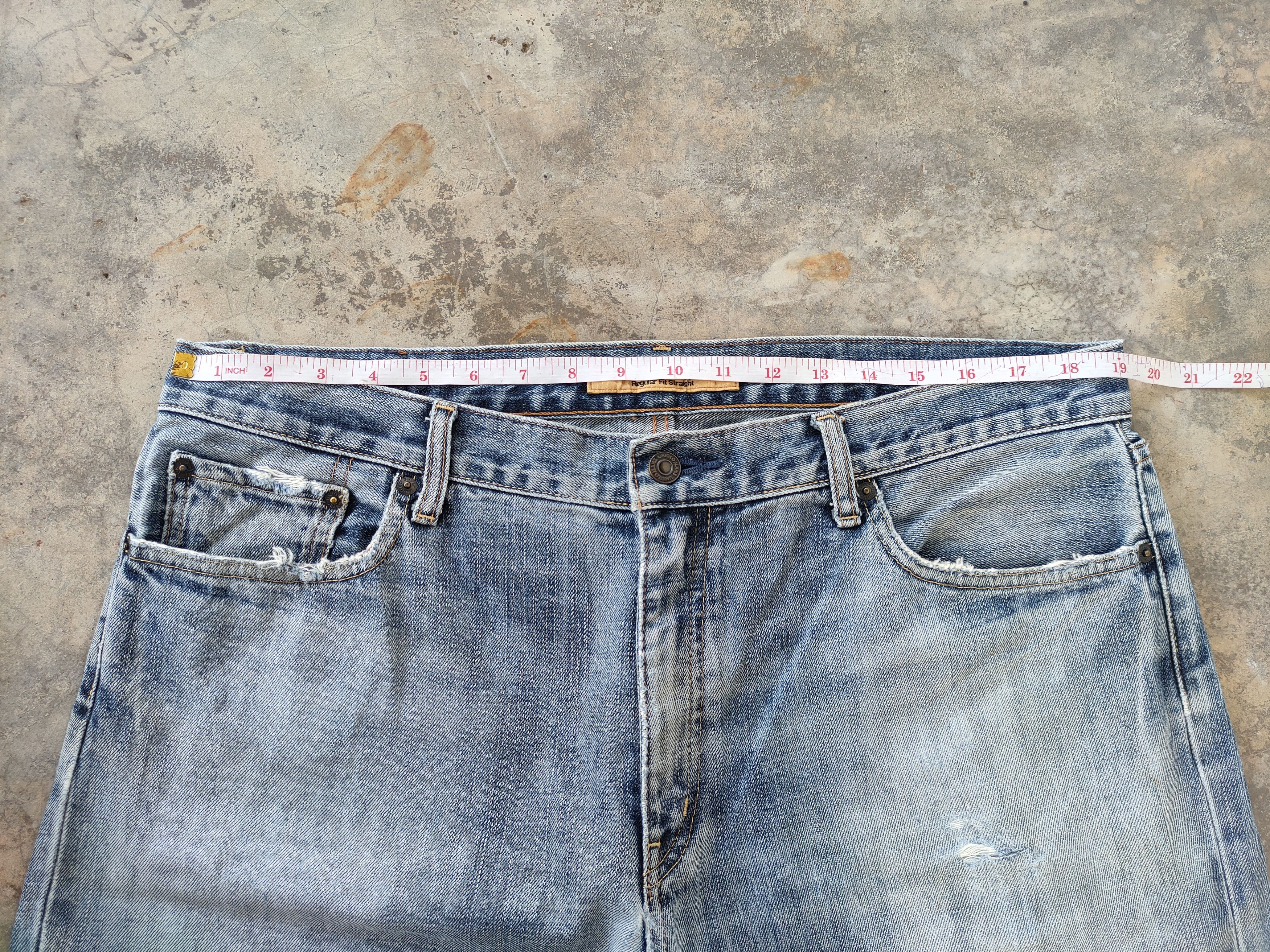 Japanese Brand JAPAN VINTAGE REGULAR FIT STRAIGHT FADED RIPPED JEANS PANTS Size US 38 / EU 54 - 6 Thumbnail