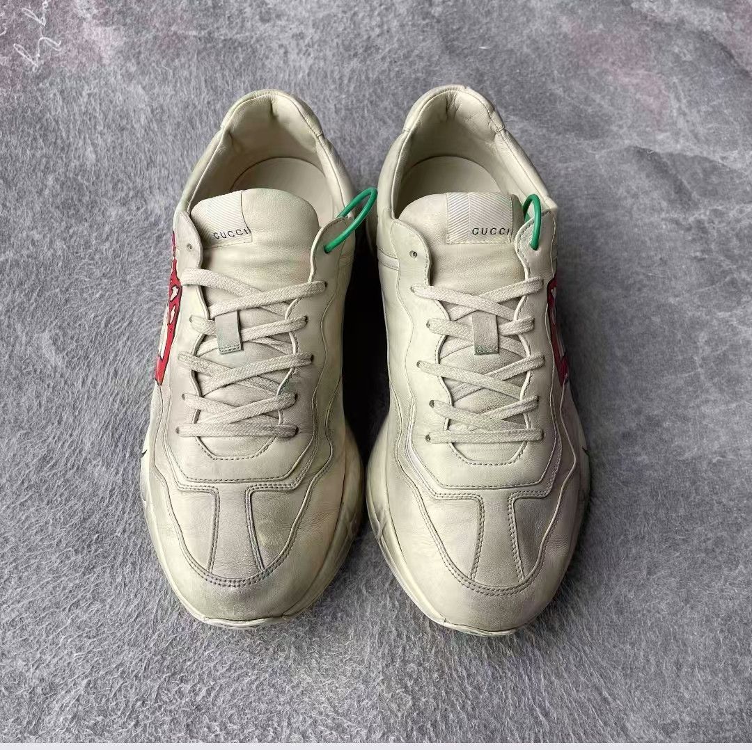 Gucci gucci rhytone white distressed red lips sneakers-yw Size US 11 / EU 44 - 3 Thumbnail