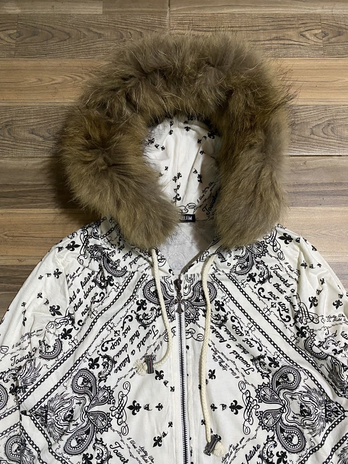Japanese Brand JAPANESE BRAND GHOST OF HARLEM PAISLAY SKULL FUR HOODIES Size US M / EU 48-50 / 2 - 8 Thumbnail