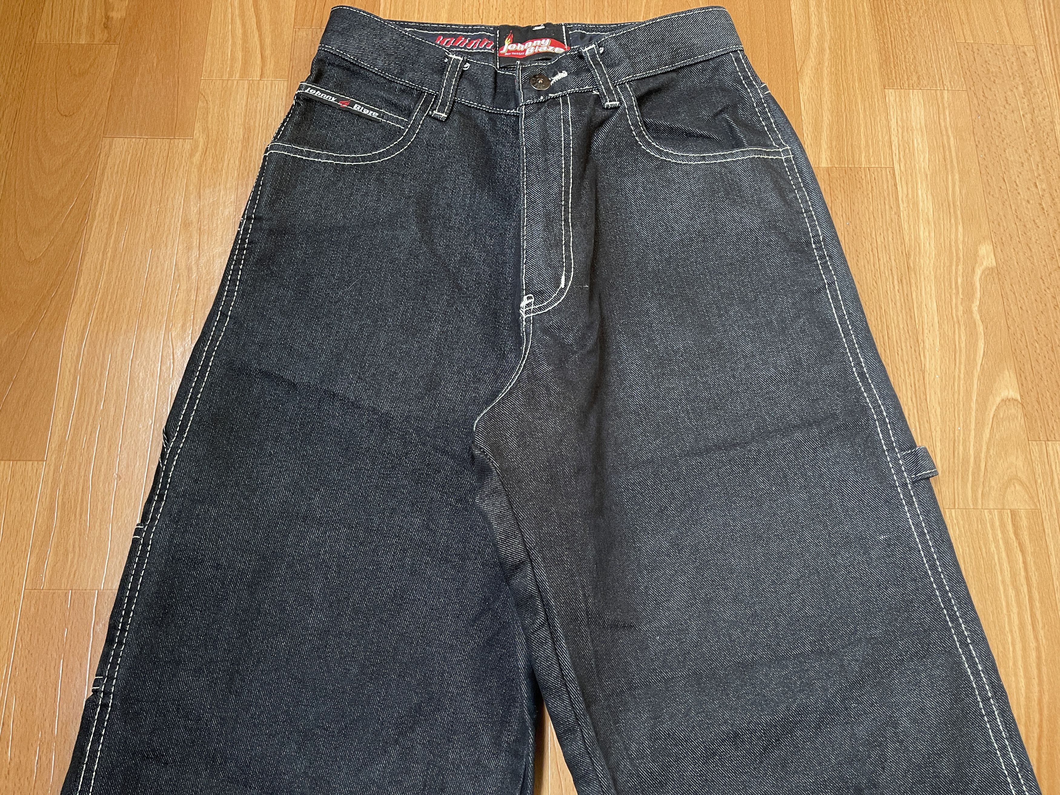Wu-Tang Clan Johnny Blaze jeans shiny metallic silver baggy Wu Wear 26 Size US 26 / EU 42 - 10 Thumbnail