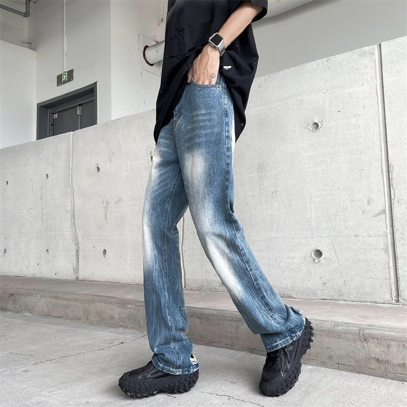 Japanese Brand × Jean Retro loose casual tie dye ripped jeans Size US 32 / EU 48 - 4 Thumbnail