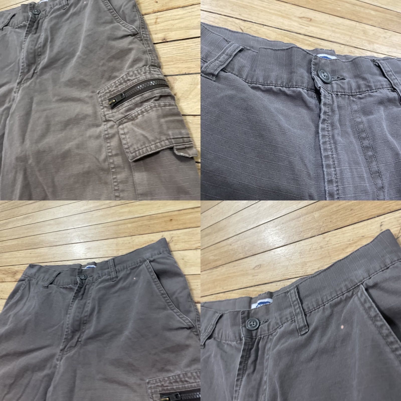 Old Navy VINTAGE Old Navy Cargo Shorts Men W 30 Gray Brown Zip Pockets 90s Y2K Bleach Fade Cargo Shorts Mens 30x9 Size US 30 / EU 46 - 9 Thumbnail