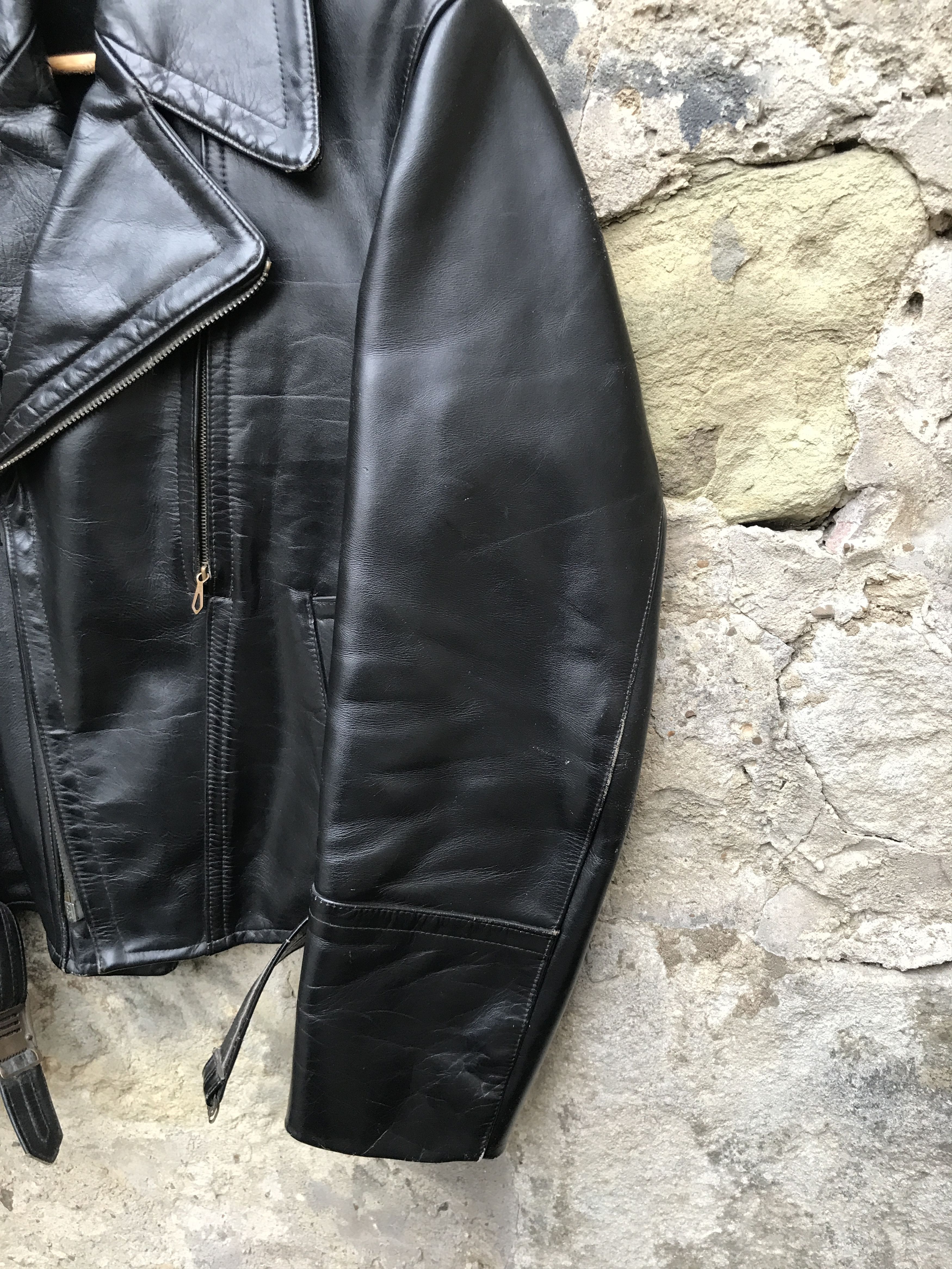 Vintage Very Rare Vintage 40s Horsehide Motorcycle Leather Jacket Size US M / EU 48-50 / 2 - 5 Thumbnail