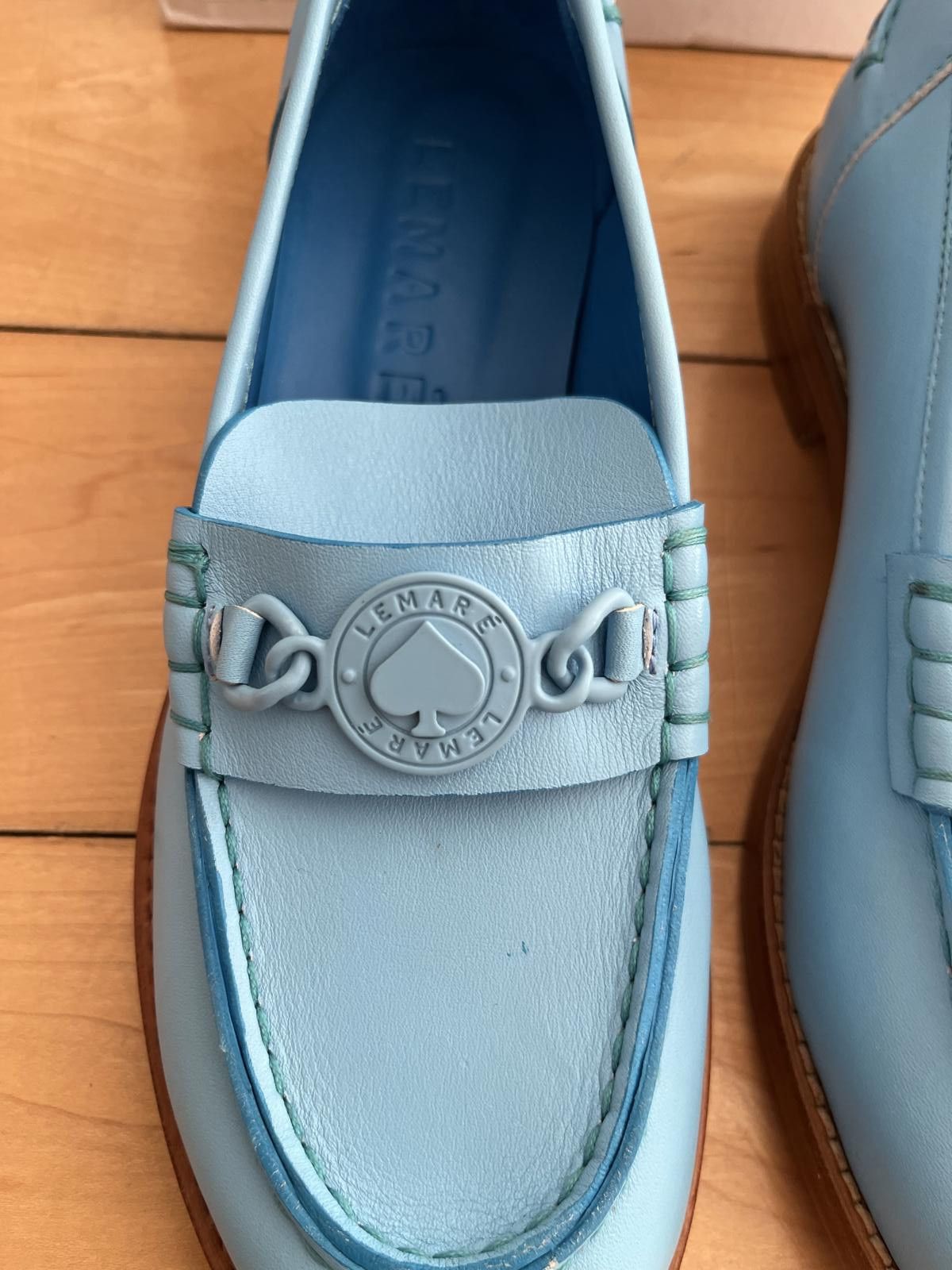 Other Lemare Baby Blue Penny Loafers Size US 7 / IT 37 - 5 Thumbnail