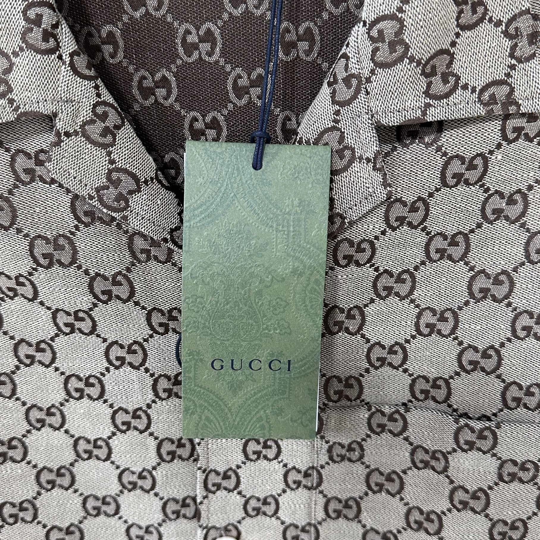 Gucci GUCCI GG Denim Short Sleeve Shirt NWT Size 48 Size US M / EU 48-50 / 2 - 5 Thumbnail