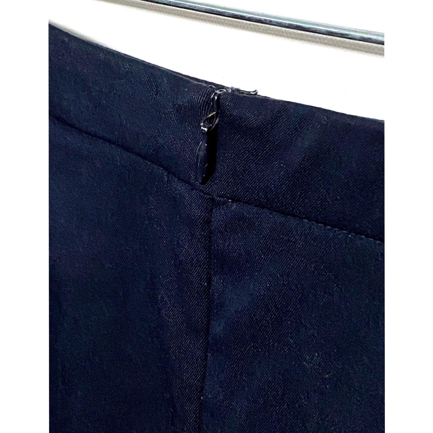 Vintage VINTAGE Mixit Navy Blue Pencil Skirt Womens 4 Front Slit Knee Length Career Office Formal Workwear Womens Size 27" / US 4 / IT 40 - 4 Thumbnail