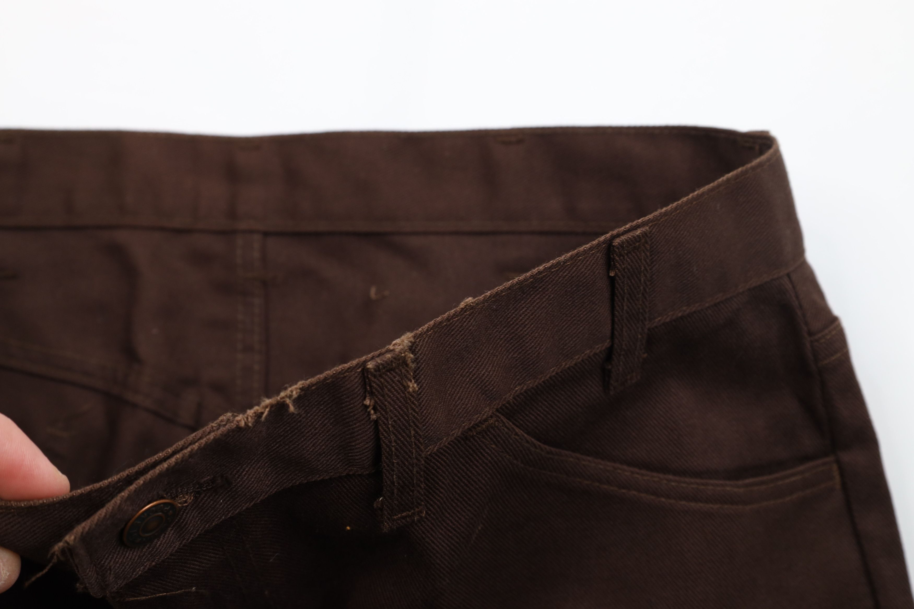 Vintage Vintage 70s Streetwear Bell Bottoms Jeans Brown USA Size US 36 / EU 52 - 8 Thumbnail