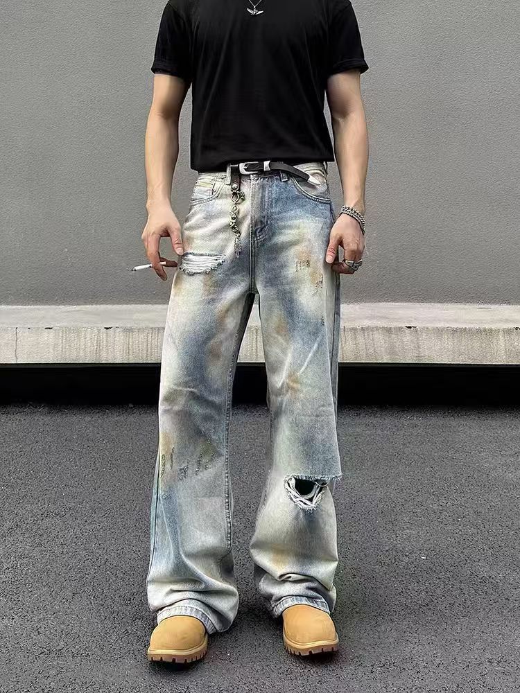 Japanese Brand × Jean Vintage washed and ripped dirty-dyed micro flare jeans Size US 32 / EU 48 - 5 Thumbnail