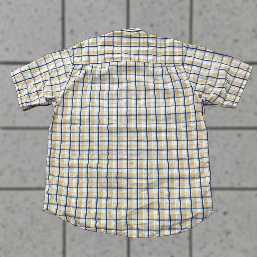 Timberland TIMBERLAND Button-Up Shirt Men L Yellow Blue Plaid Hip Hop Light Collared Shirt Size US L / EU 52-54 / 3 - 1 Thumbnail