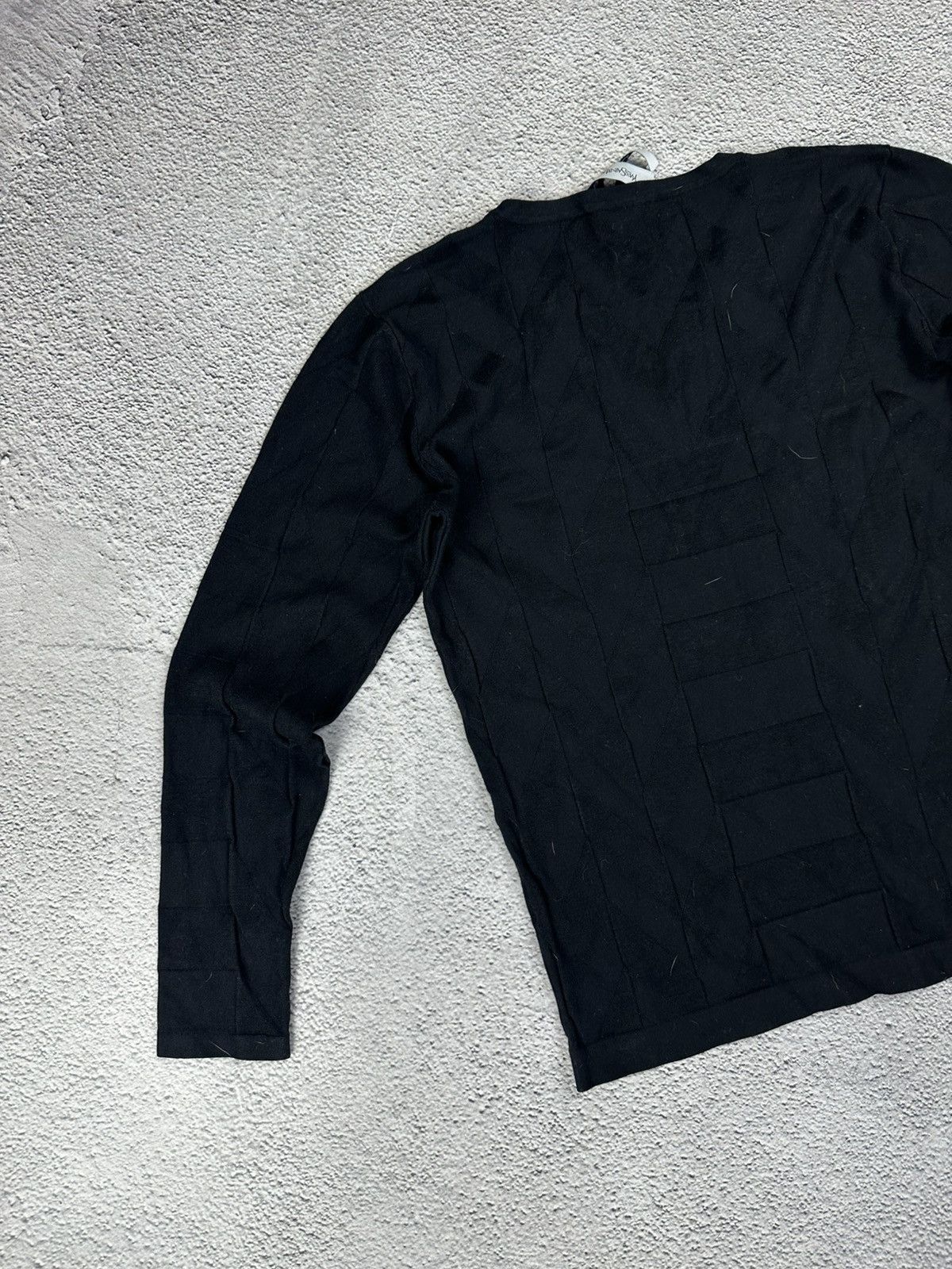 Yves Saint Laurent VTG Yves Saint Lauren YSL Ribbed Sweater Patchwork Striped Size L / US 10 / IT 46 - 7 Thumbnail