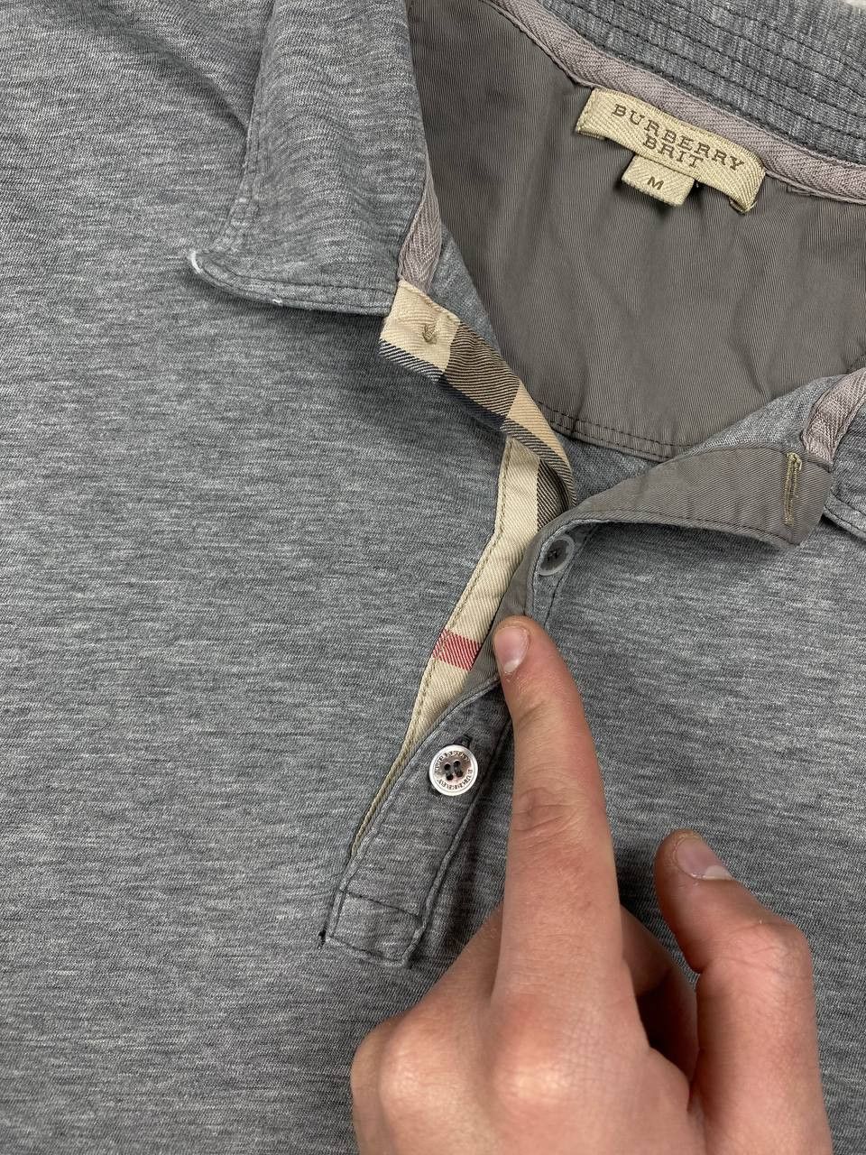 Burberry Burberry Brit Polo Shirt Nova Check Collar Men Size M Gray Size US M / EU 48-50 / 2 - 4 Thumbnail