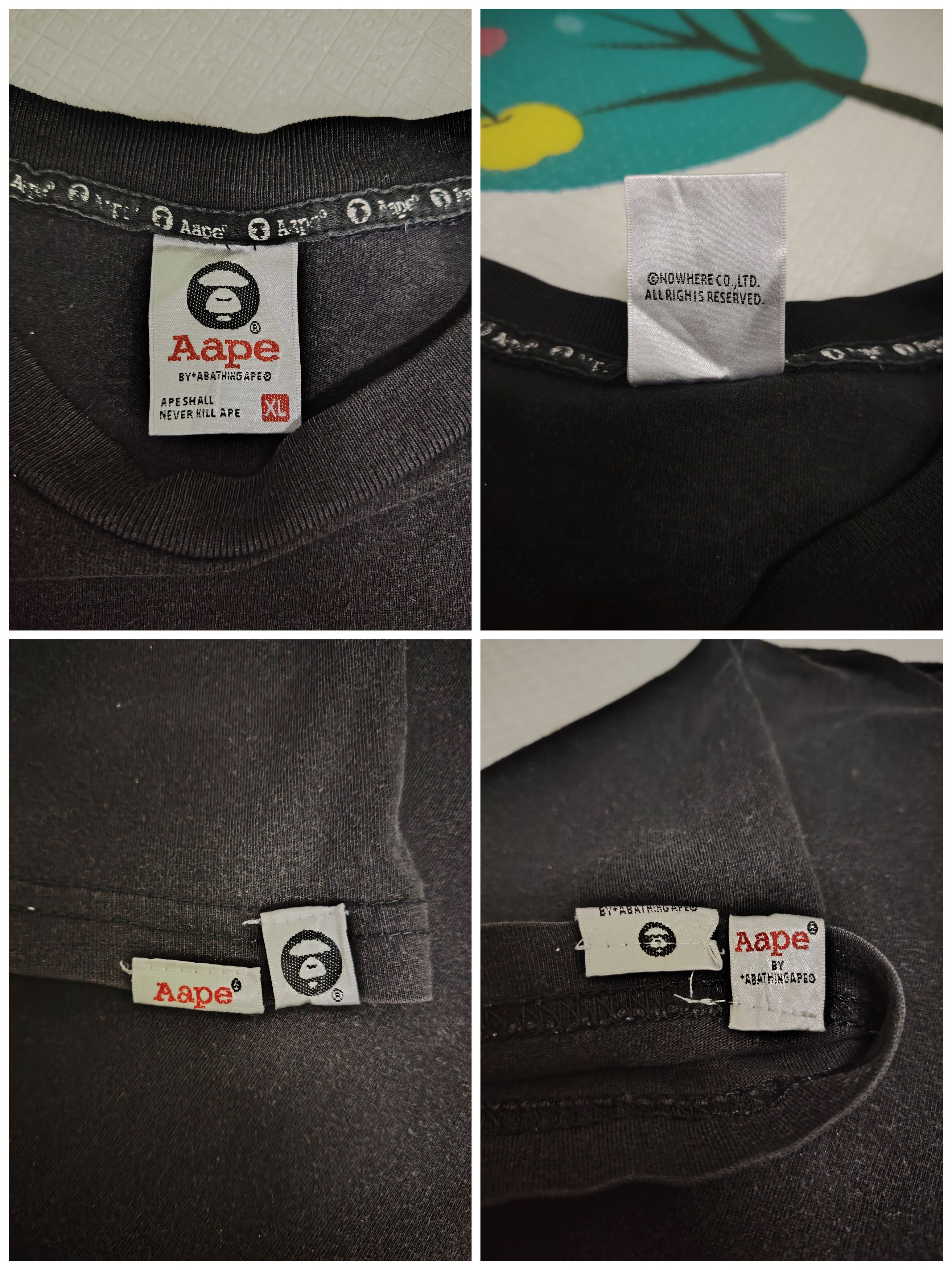 Aape Aape by Bathing Ape Red Logo T-Shirt Size XL Color Black Size US XL / EU 56 / 4 - 5 Thumbnail