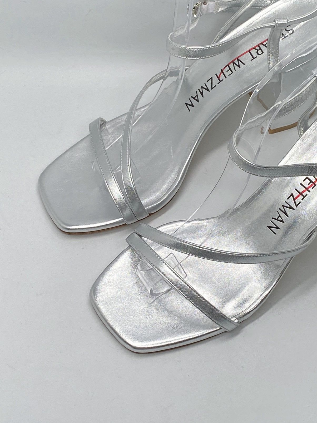 Stuart Weitzman Stuart Weitzman Metallic Leather Block-Heel Sandals size 9 Size US 9 / IT 39 - 5 Thumbnail