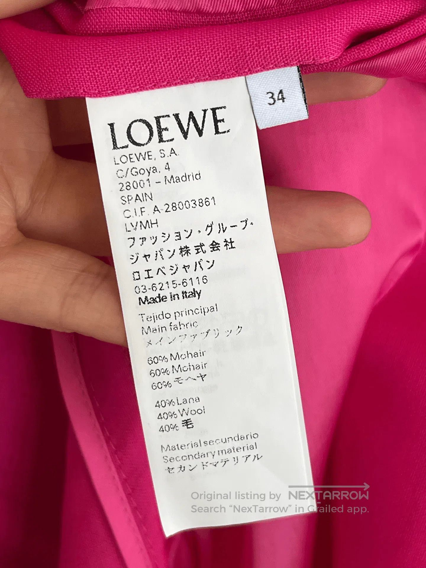 Loewe Loewe Waist-Cinched Blazer. Size XXS / US 00 / IT 34 - 5 Thumbnail