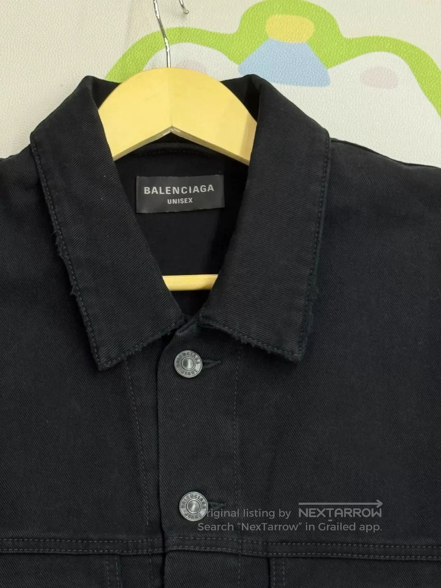 Balenciaga Balenciaga Logo Collar Denim Jacket. Size US XS / EU 42 / 0 - 2 Thumbnail