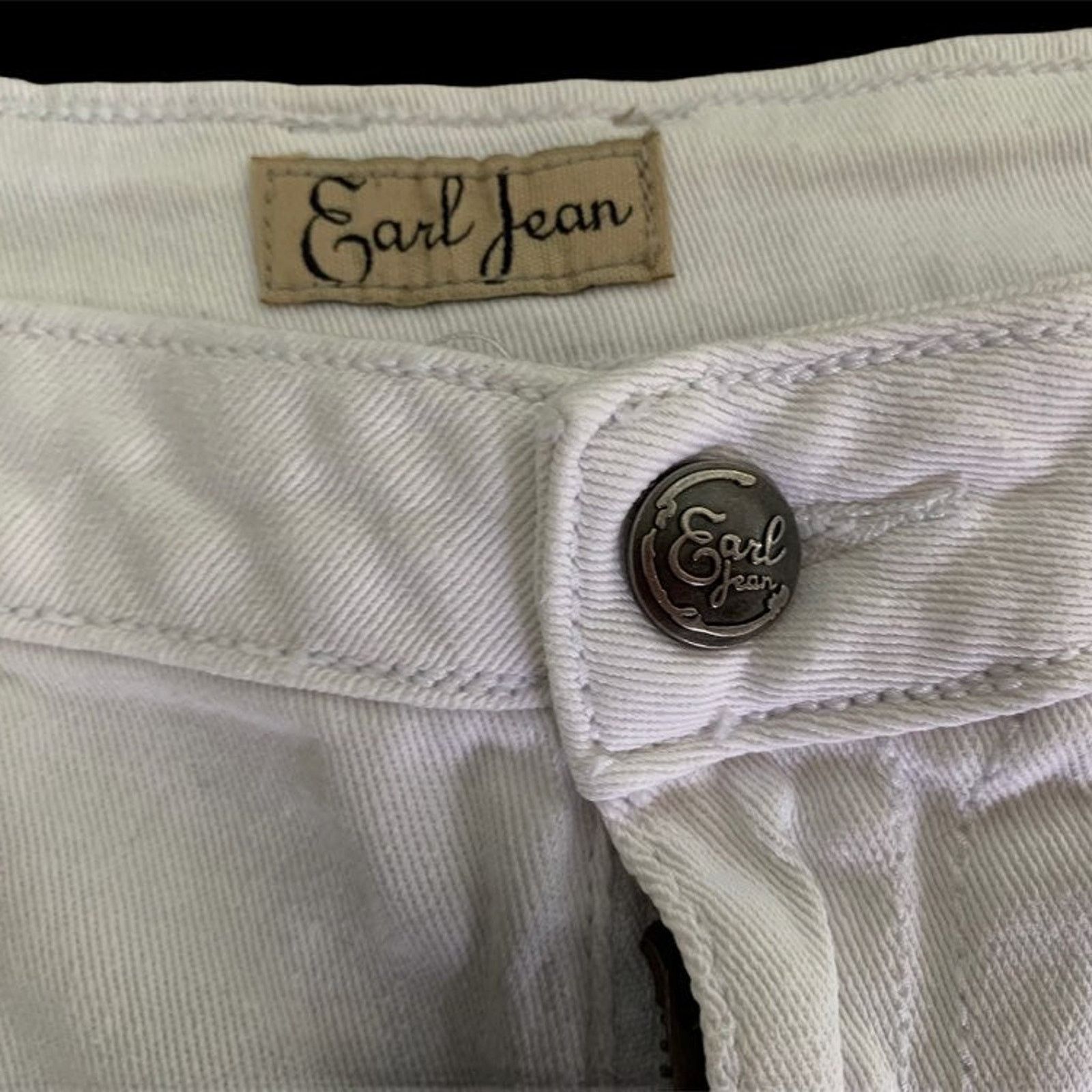 Other Earl Jeans Women's Size 6 Denim Shorts White Diamond Studs Size 28" / US 6 / IT 42 - 3 Thumbnail