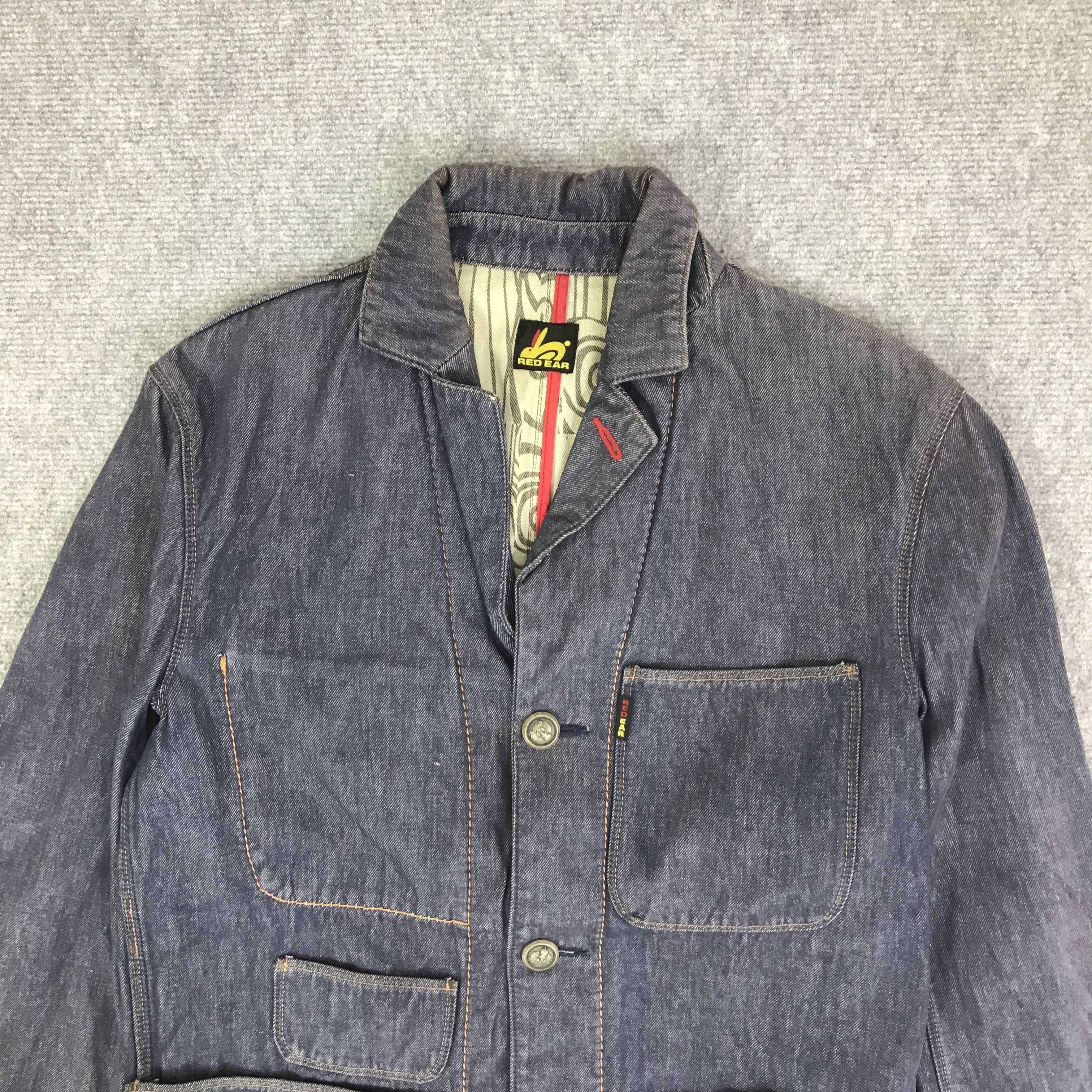 Japanese Brand RED EAR DENIM BLAZER COAT JACKET Size US L / EU 52-54 / 3 - 2 Thumbnail
