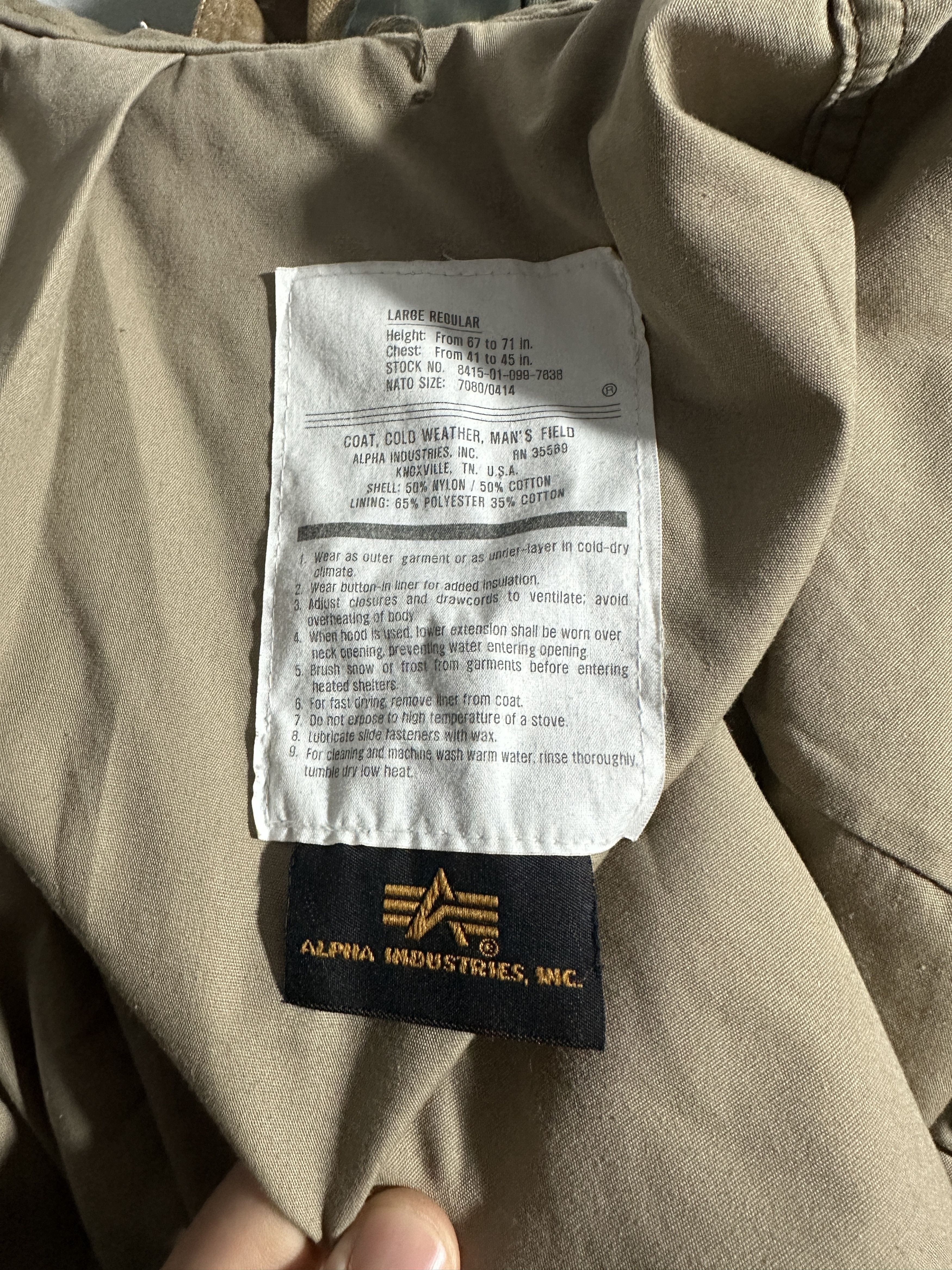 Alpha Industries Alpha Industries Military Nato Trench Field Jacket Size L Size US L / EU 52-54 / 3 - 13 Thumbnail