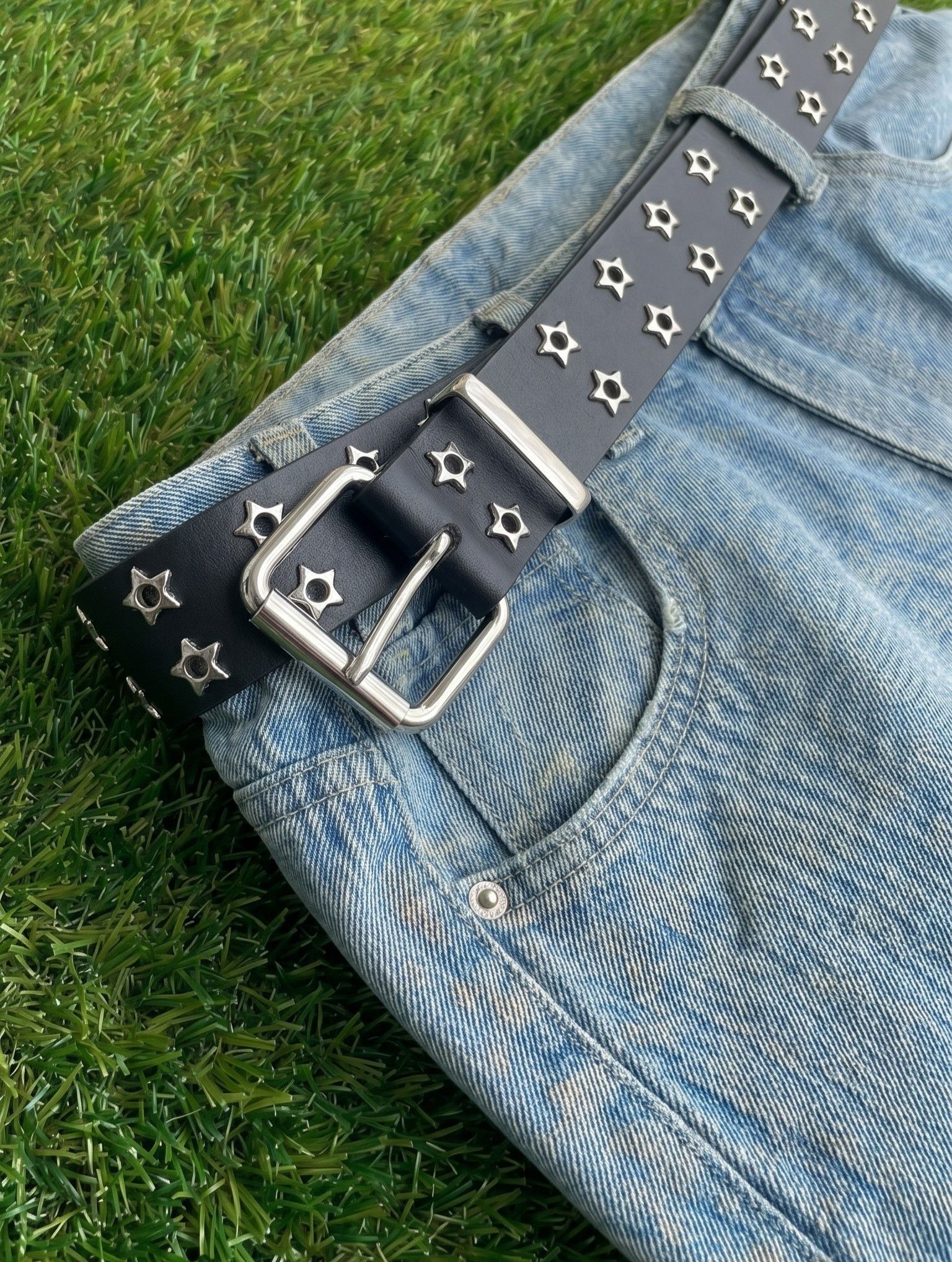 Other Black Star Studded Y2K Punk Belt Size ONE SIZE - 5 Thumbnail
