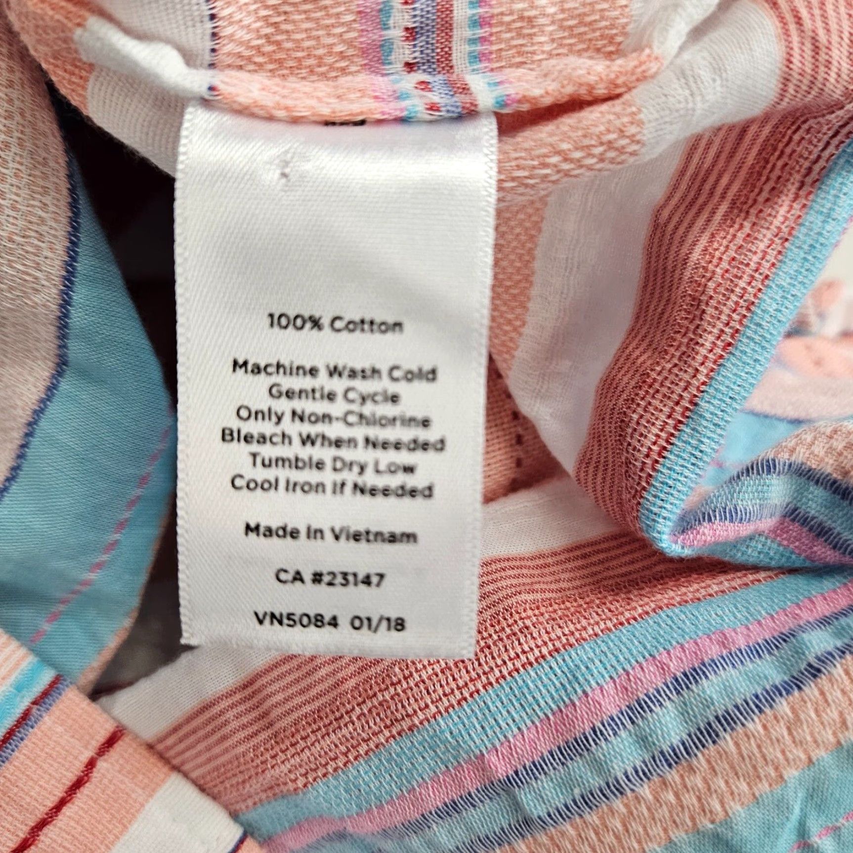 Talbots Talbots Womens Button-Front Shirt Sz S Pink Stripe Cotton Long Sleeve Size S / US 4 / IT 40 - 5 Thumbnail
