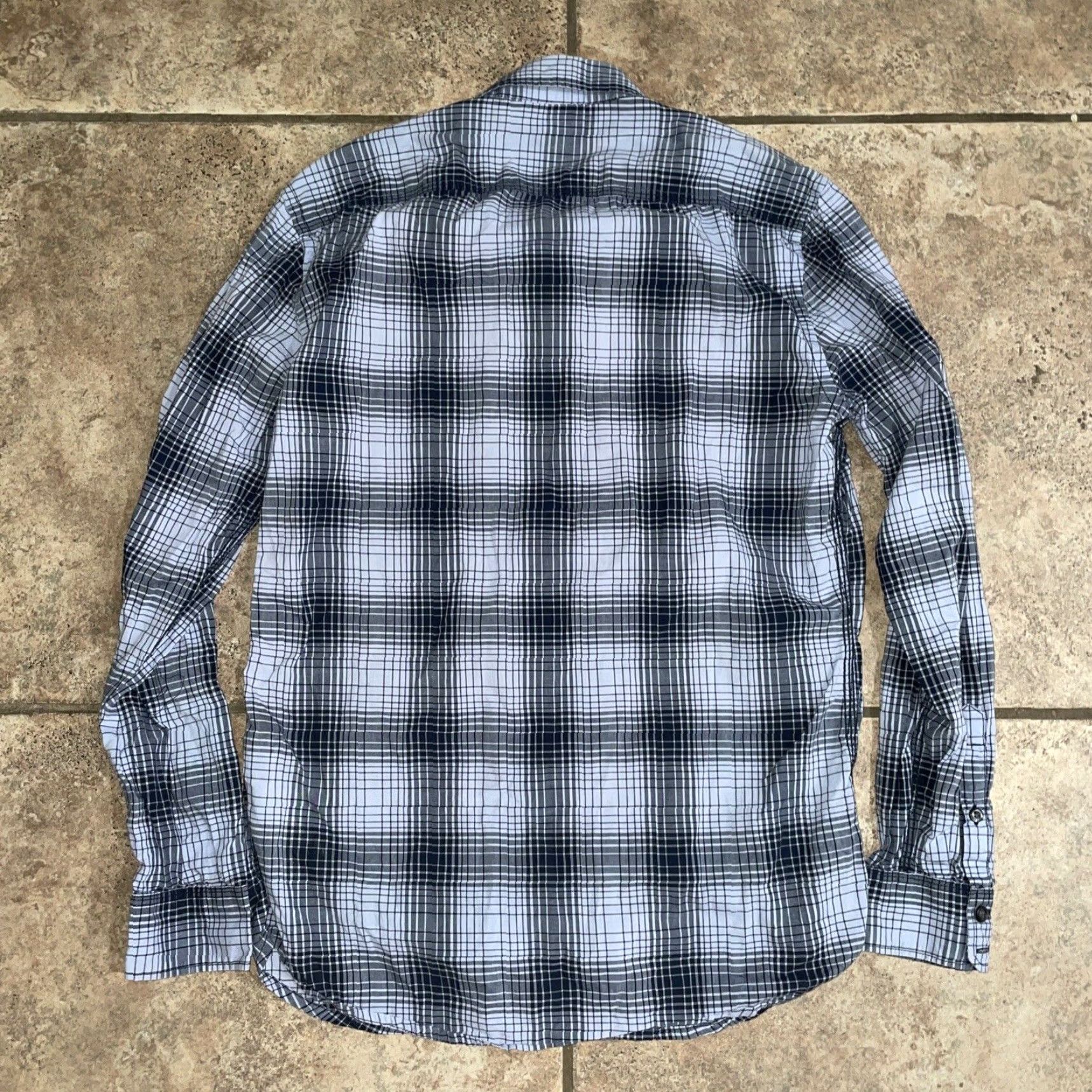 Diesel DIESEL Designer Gray Plaid Button-Up Shirt Mens Size S Size US S / EU 44-46 / 1 - 4 Thumbnail