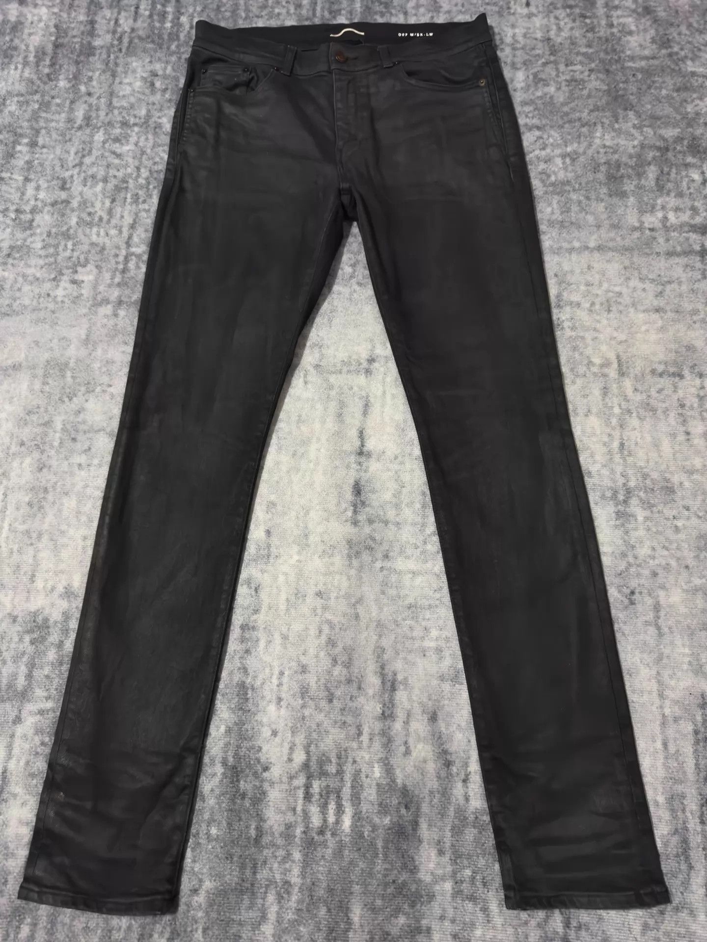 Saint Laurent Paris SLP 18FW heavy coated cat scratch waxed jeans 34 Size 25" / US 0 / IT 36 - 1 Thumbnail