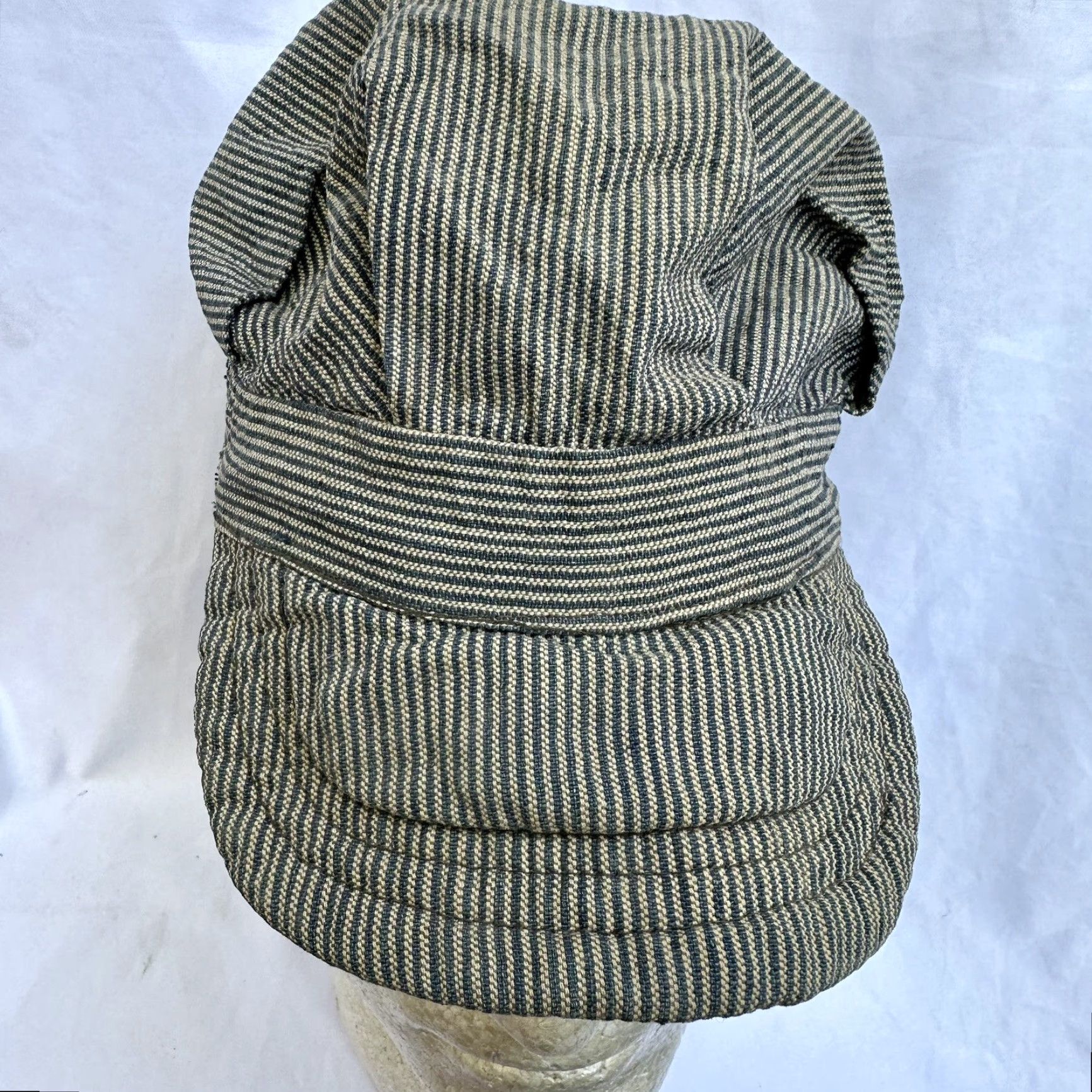 Vintage VINTAGE 1920s Cross Weave Railroad Cap HaT Original Cap Workwear Size 7 Men's Hats Size ONE SIZE - 2 Thumbnail