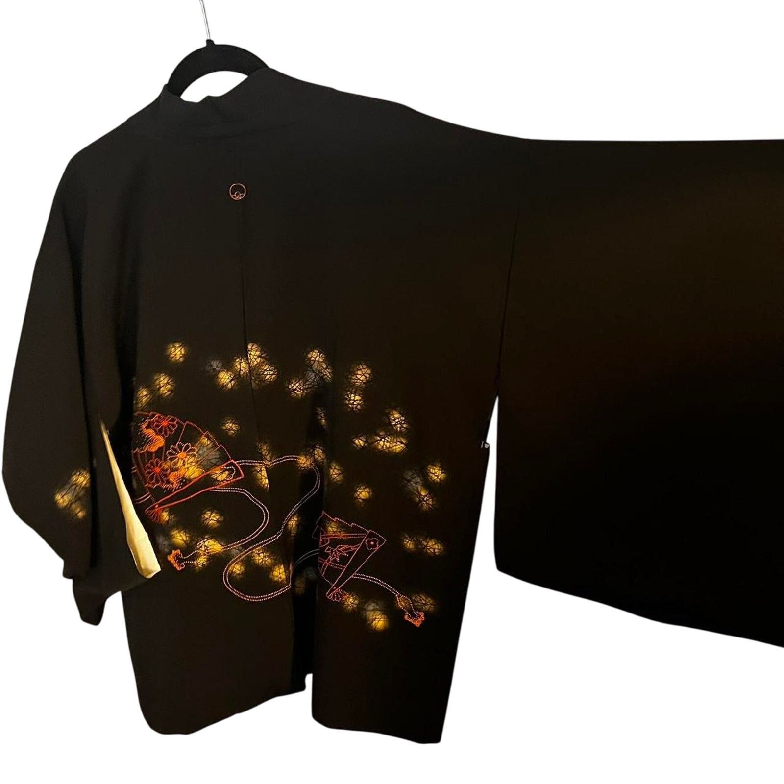 Other Japanese Haori Black Silk Dragons Japanese Kimono Jacket Size US L / EU 52-54 / 3 - 3 Thumbnail