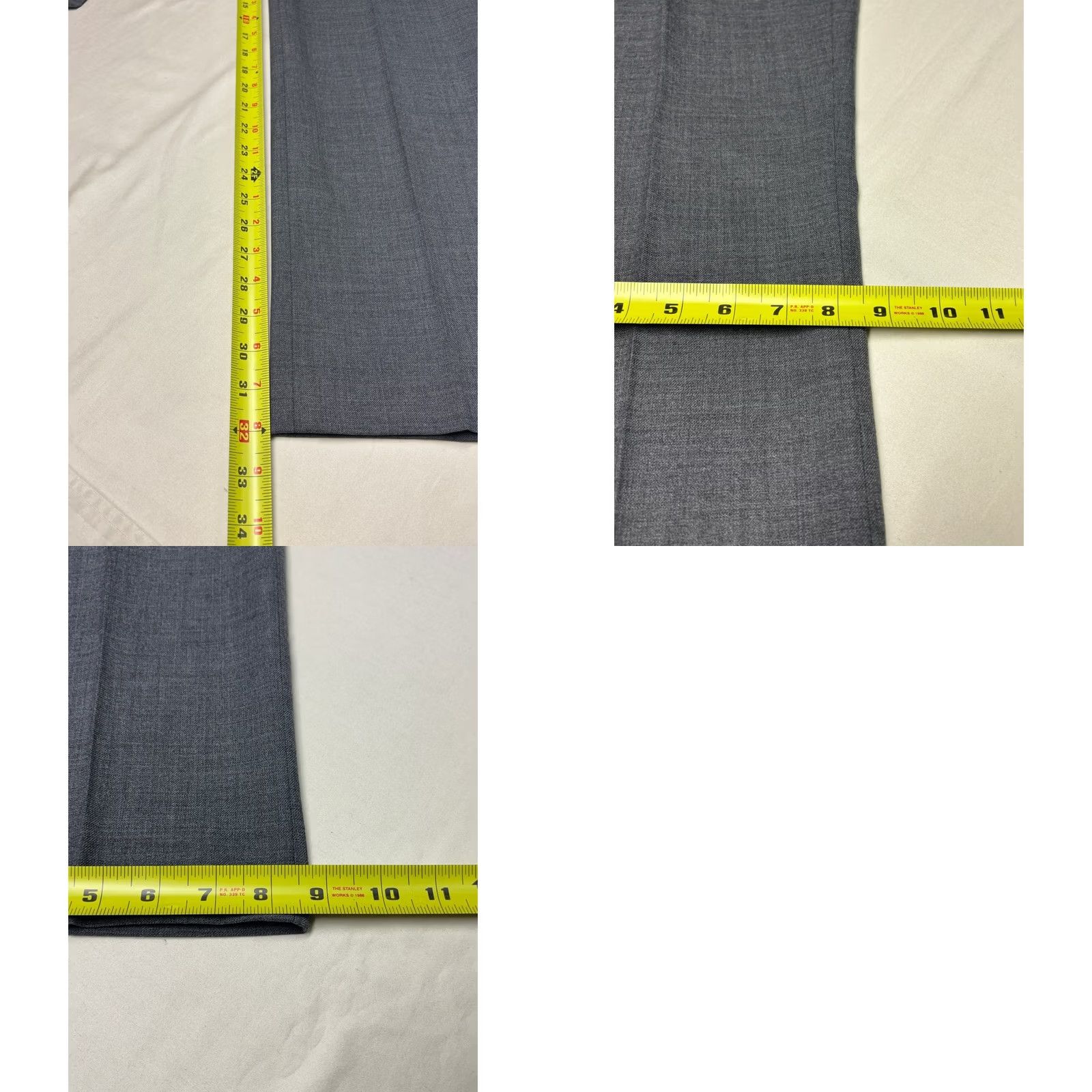 Brooks Brothers Brooks Brothers Lucia Fit Grey Wool Blend Wide Leg Trousers Womens 14 W38 L32 Size 36" / US 14 / IT 50 - 8 Thumbnail