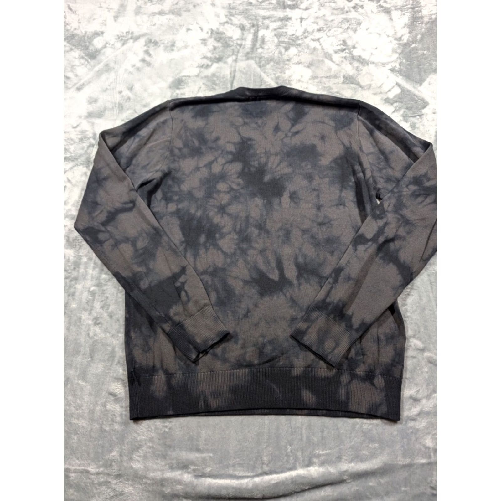 Vans VANS Mens Medium Black Off The Wall Johnny Layton Tie Dye V-Neck Sweater Shirt Size US M / EU 48-50 / 2 - 6 Thumbnail