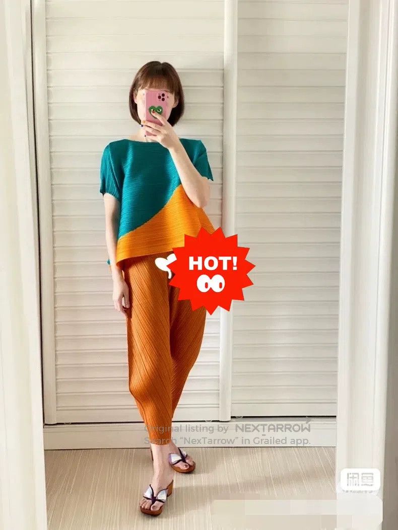 Issey Miyake Issey Miyake size:3 Orange Pants Size 31" - 6 Thumbnail
