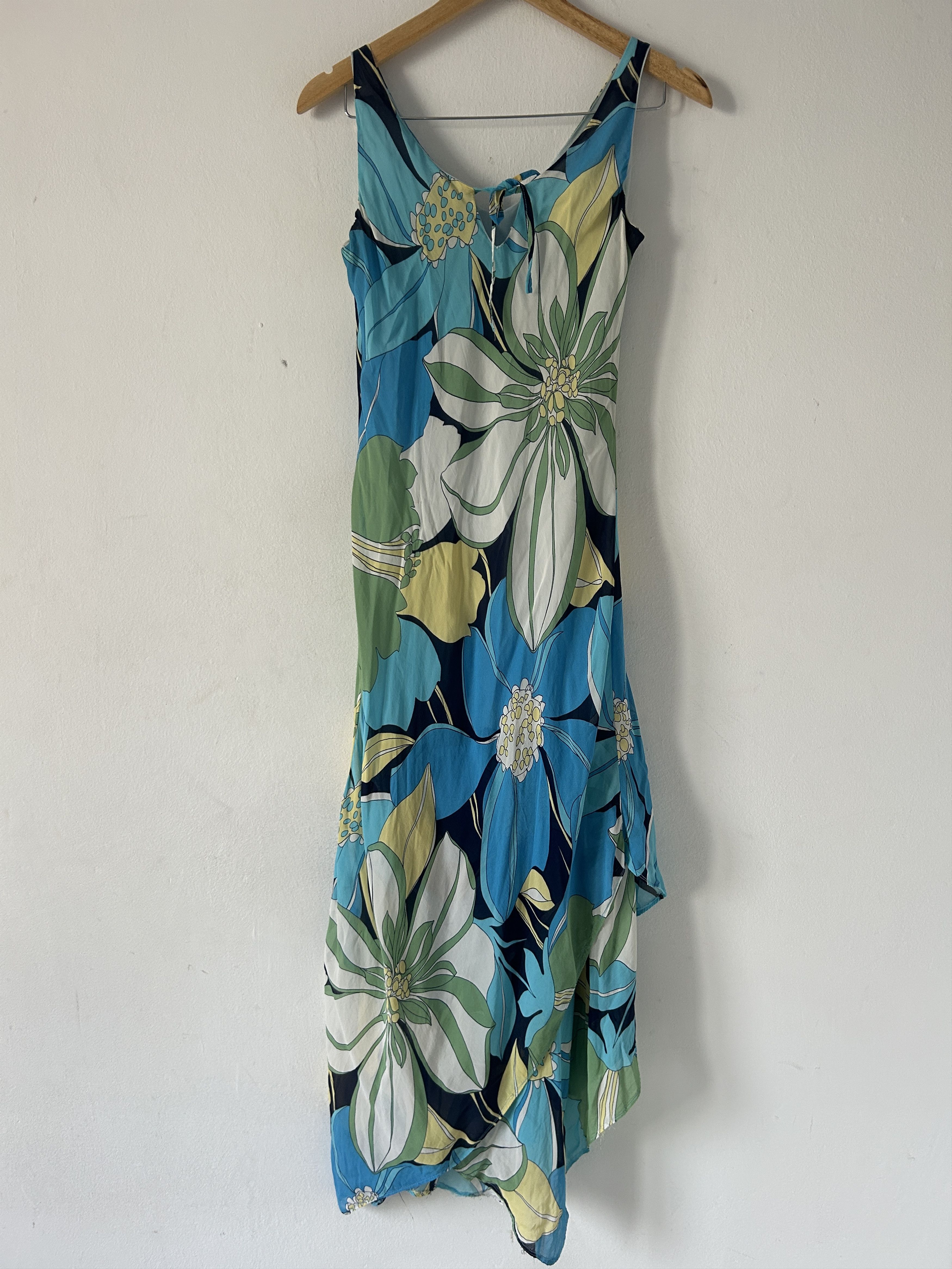 Vintage Y2k bias cut flower power asymmetrical maxi dress Size L / US 10 / IT 46 - 8 Thumbnail