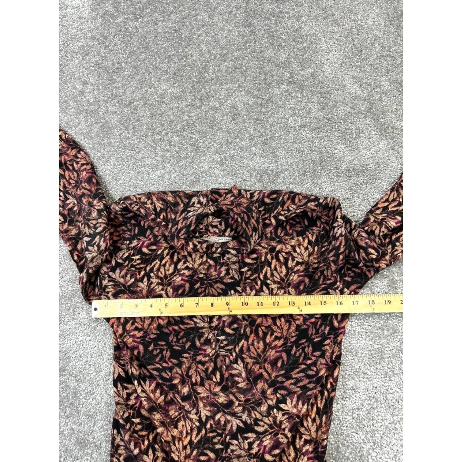 Vintage Peruvian Connection Shirt Dress Womens XS Brown Purple Floral Button Up Dress Shirt Size XS / US 0-2 / IT 36-38 - 5 Thumbnail