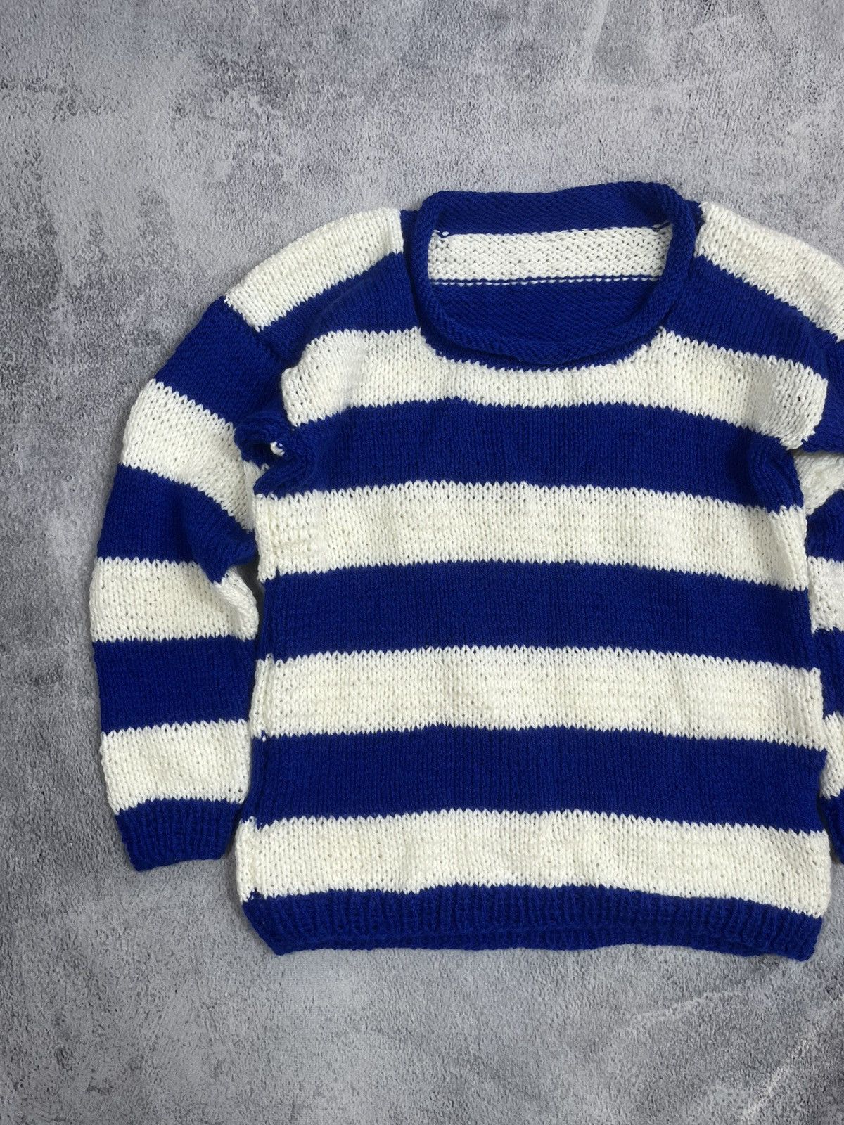 Japanese Brand × Vintage Vintage Y2K stripped knitted pullover sweater old money Size S / US 4 / IT 40 - 2 Thumbnail