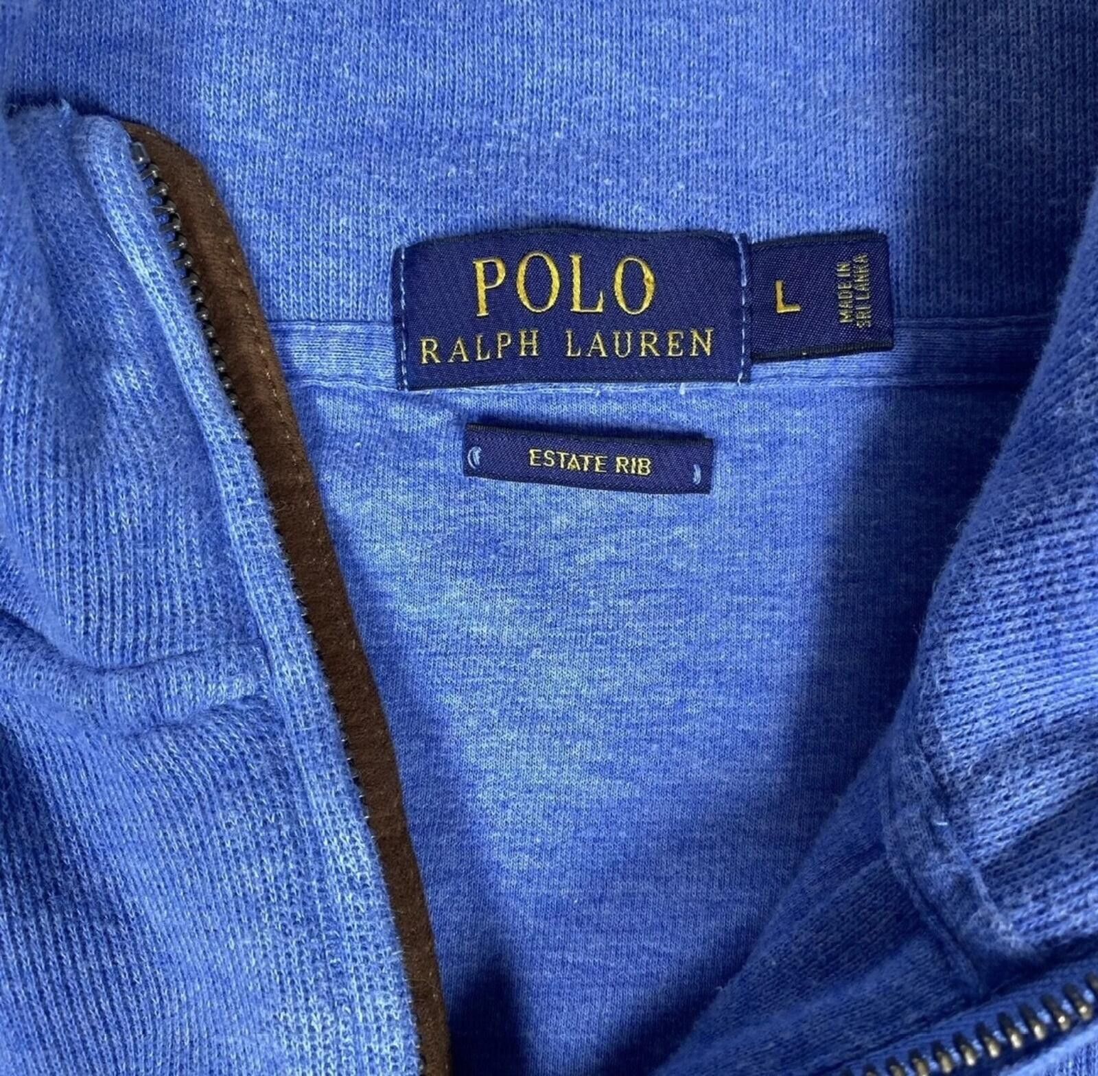 Polo Ralph Lauren Polo Ralph Lauren Estate Rib Large 1/4 Zip Men’s Blue Long S Size US L / EU 52-54 / 3 - 4 Thumbnail