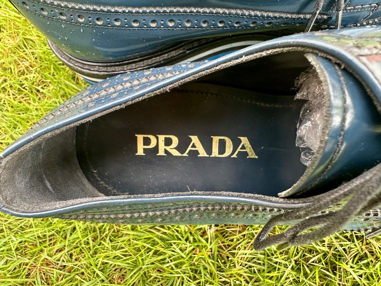 Prada Authentic Prada Brogue Wingtip Lace Up Platform Shoes Size US 6 / EU 39 - 9 Thumbnail
