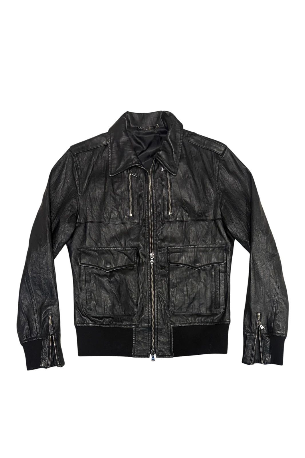Vanquish Vanquish multipocket leather jacket with fleece ends Size US S / EU 44-46 / 1 - 1 Thumbnail