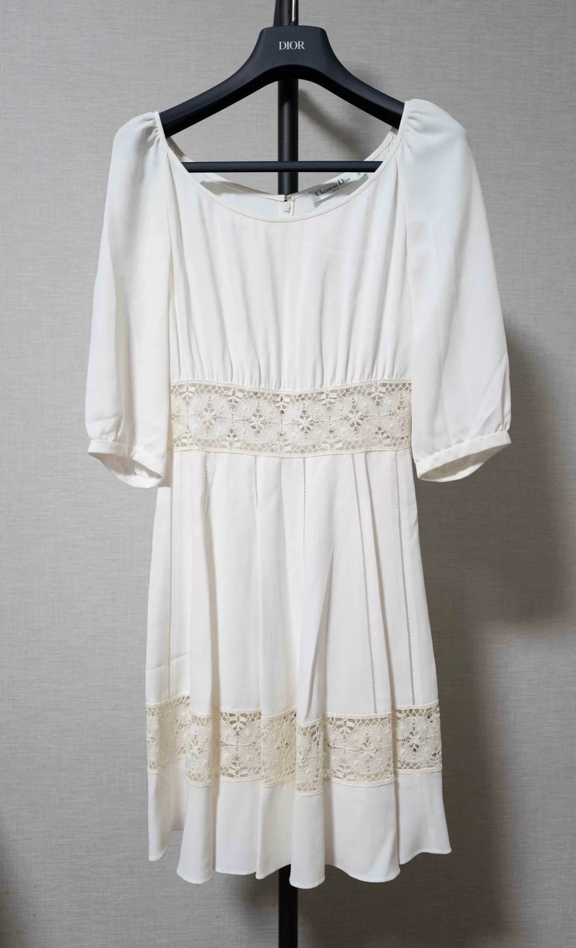 Dior Christian Dior White Lace Maxi Dress Size XXS / US 00 / IT 34 - 1 Thumbnail