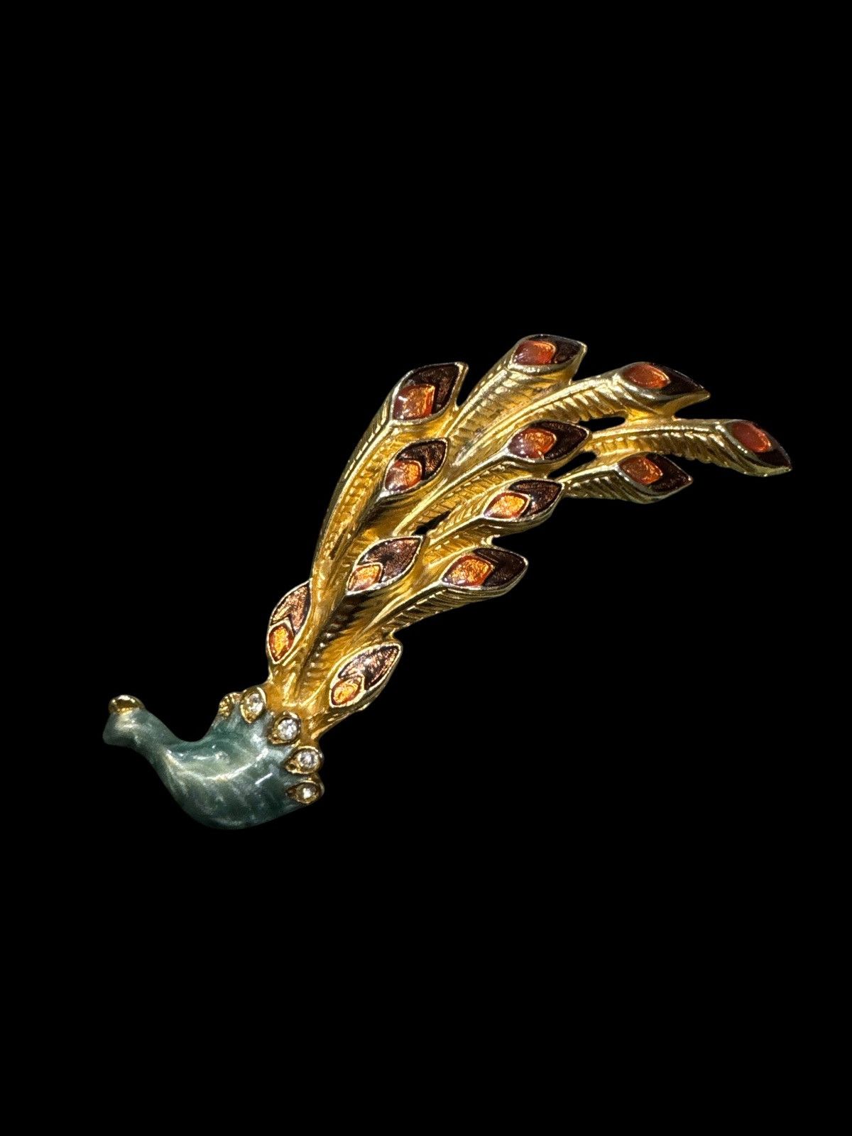 Jewelry JOMAZ JOSEPH MAZER PEACOCK MOTIVE BROOCH PIN Size ONE SIZE - 1 Thumbnail