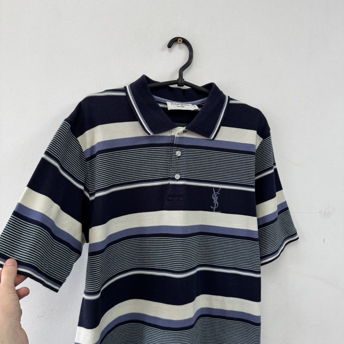 Vintage YSL Yves Saint Lauren Polo Shirt Tee Vintage Size US XL / EU 56 / 4 - 4 Thumbnail