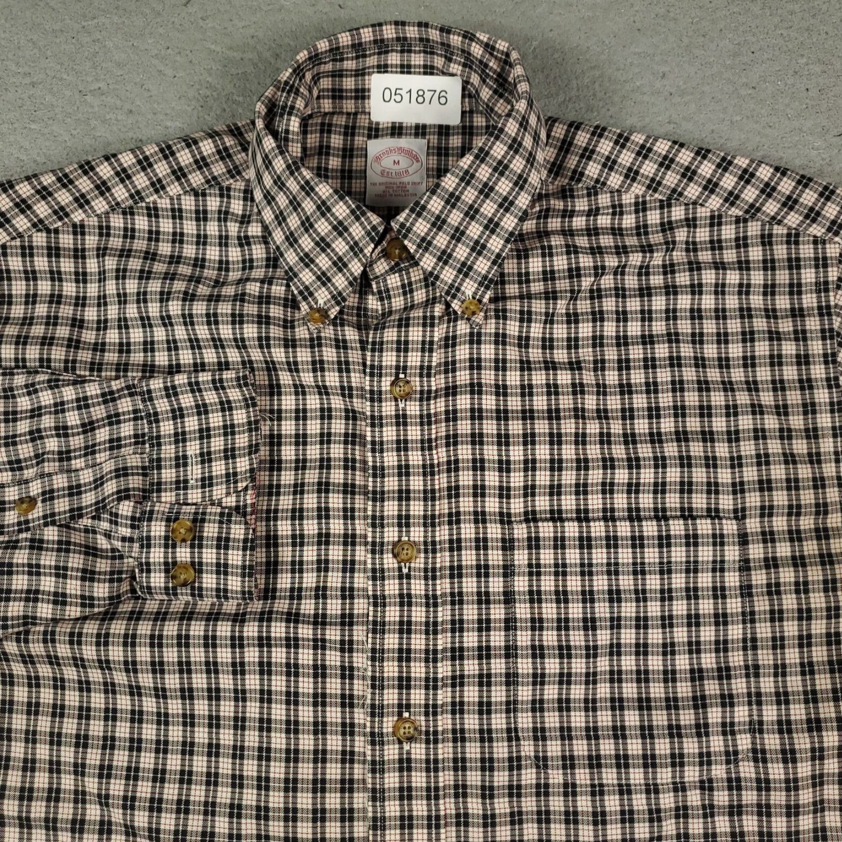 Brooks Brothers Brooks Brothers Shirt Mens Medium Blue Plaid Button-Up Long Sleeve Cotton Dress Shirt Classic Preppy American Size US M / EU 48-50 / 2 - 2 Thumbnail