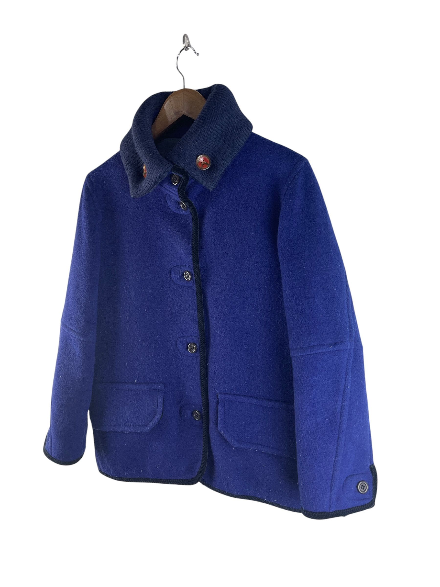 mercibeaucoup Mercibeaucoup A-net Blue Wool Short Coat Boxy Jacket Size US M / EU 48-50 / 2 - 6 Thumbnail