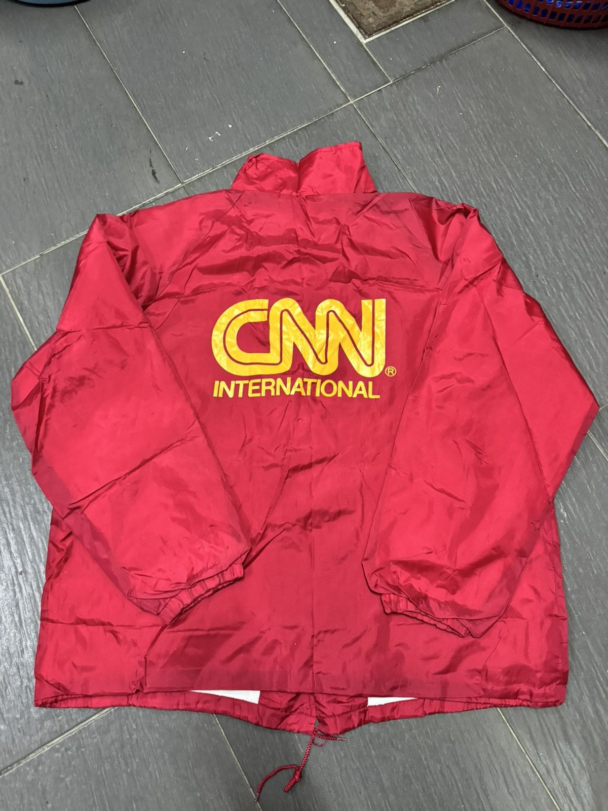 Vintage VINTAGE 90’S CNN COACH JACKET Size US L / EU 52-54 / 3 - 3 Thumbnail