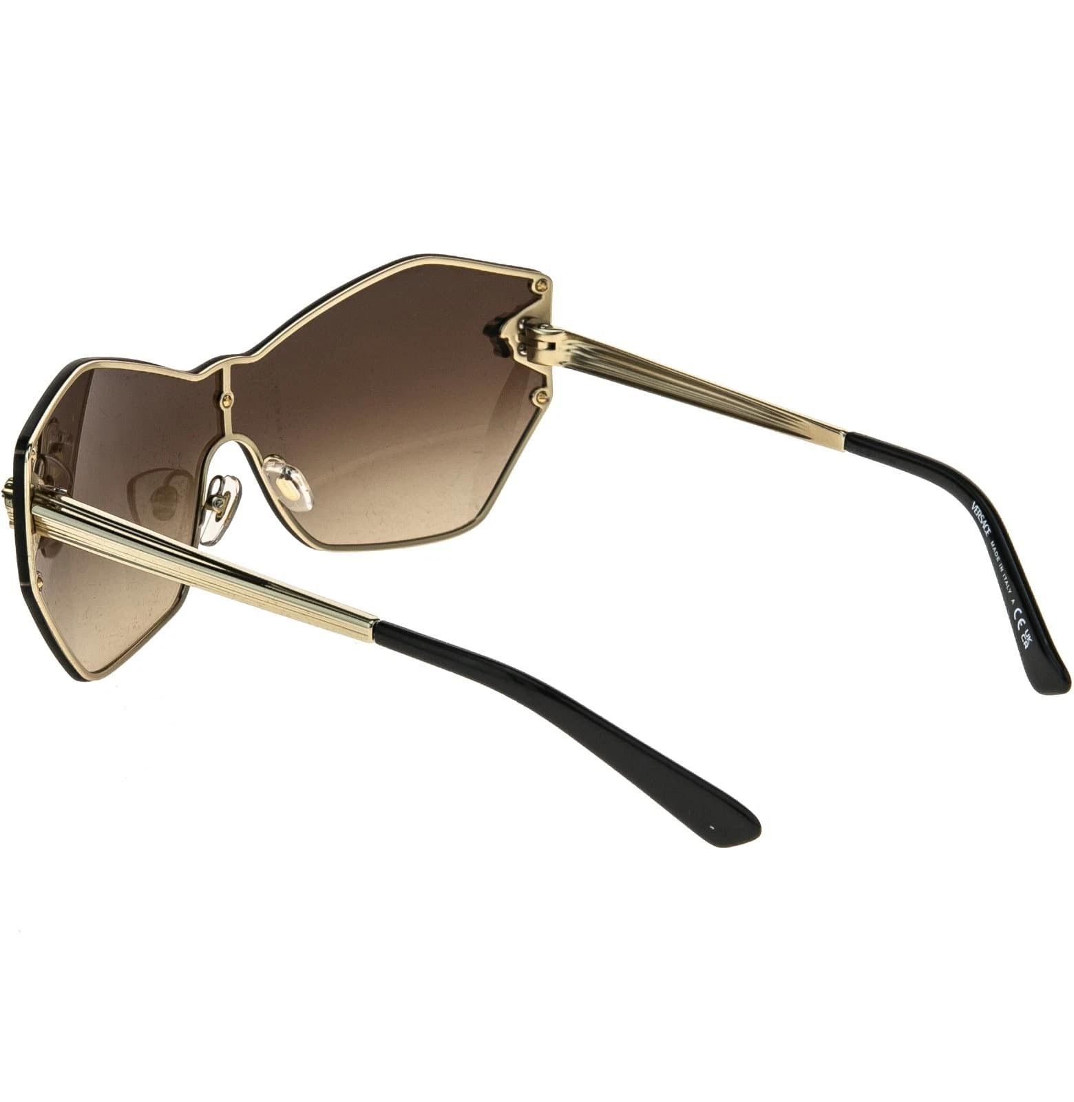 Versace VERSACE VE2182 GLAM Stud Medusa Head 2182 Brown Sunglasses Size ONE SIZE - 3 Thumbnail