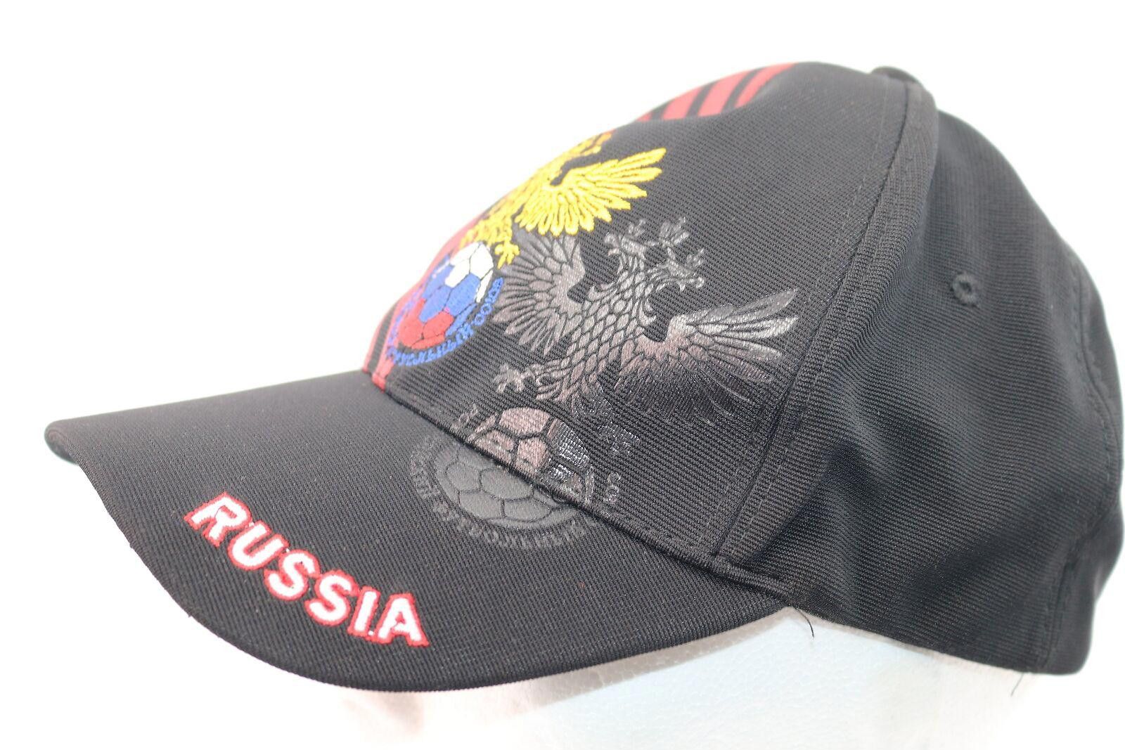 Other RUSSIA BLACK WITH RED STRIPES 2 HEADED EAGLE FLEXFIT HAT CAP Size ONE SIZE - 2 Thumbnail
