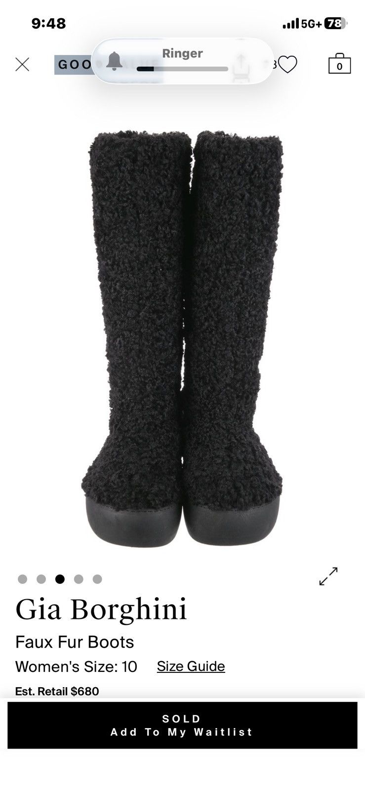 GIA BORGHINI Faux fur boots Size US 10 / IT 40 - 5 Thumbnail