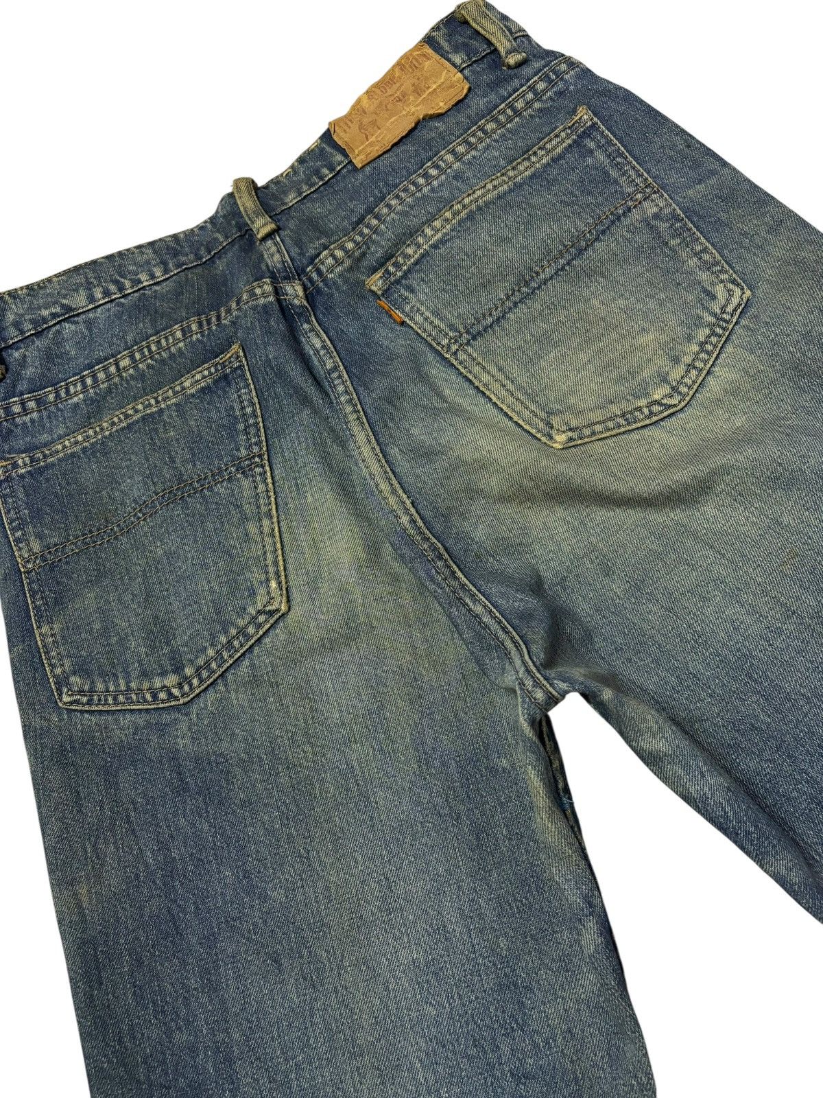 Big John Vtg 90s Big John Orange Tag Mud Wash Distressed Jeans Size US 30 / EU 46 - 8 Thumbnail