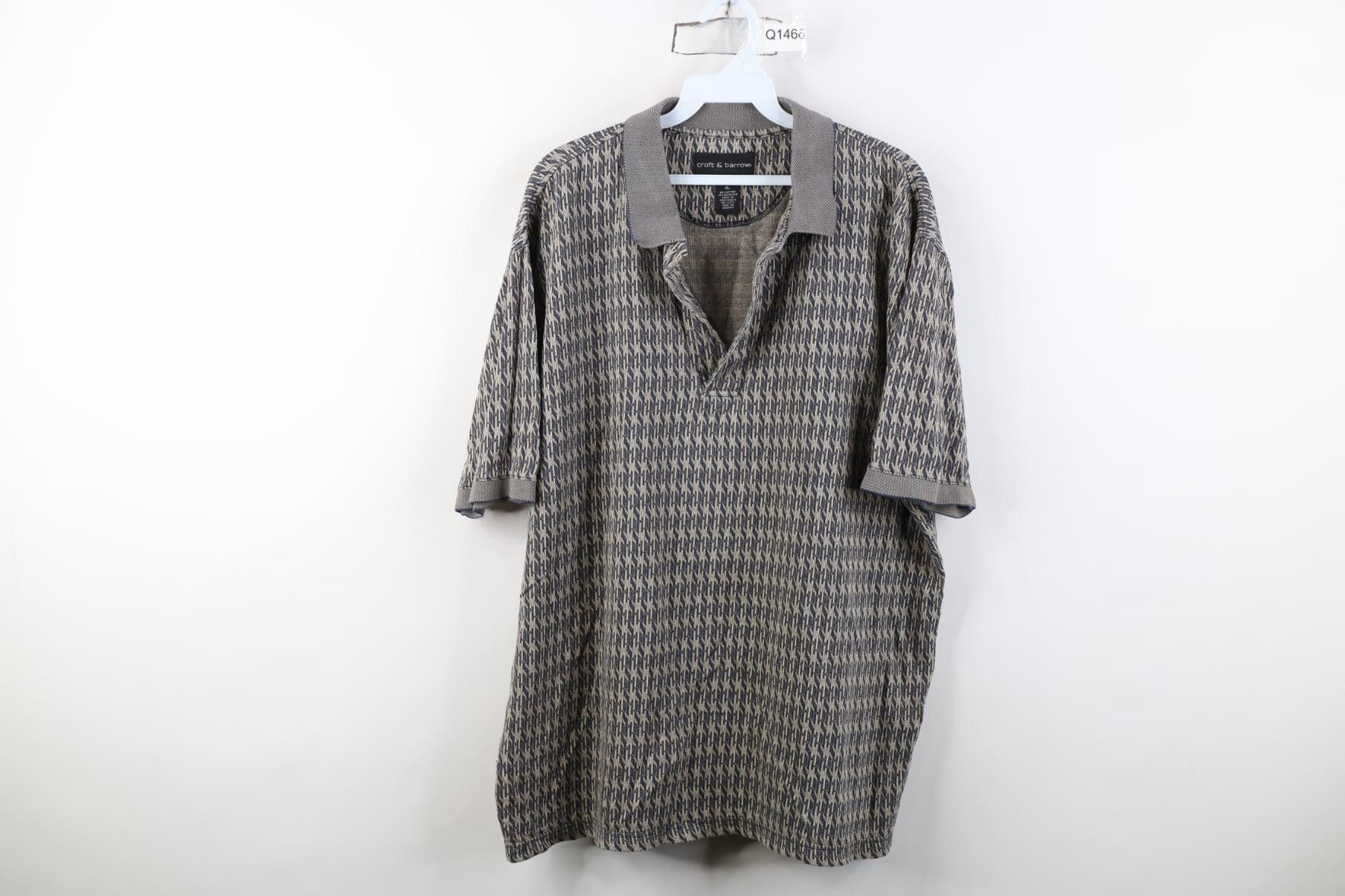 Vintage Vintage 90s Streetwear Geometric Collared Golf Polo Shirt Size US XL / EU 56 / 4 - 1 Thumbnail