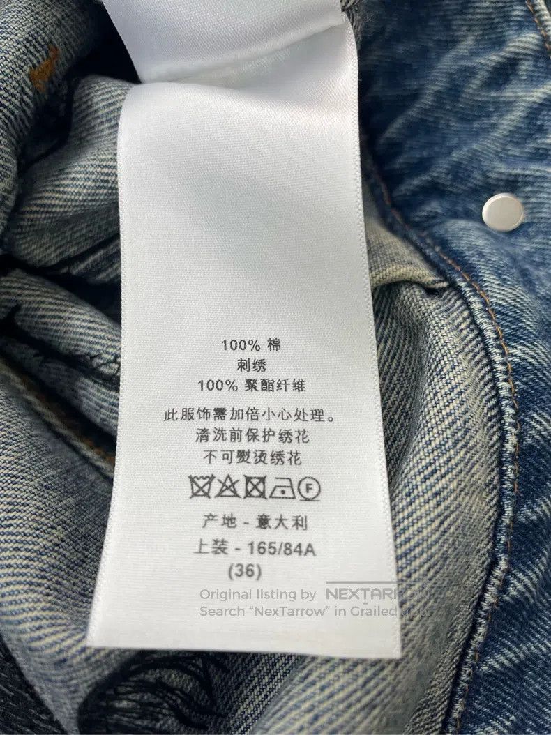 Dior Dior Embroidered back blue denim jacket Size XS / US 0-2 / IT 36-38 - 6 Thumbnail